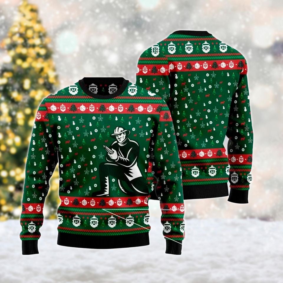 Firefighter Christmas Ugly Sweater