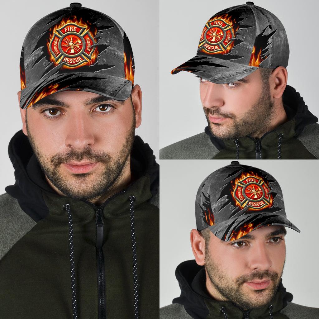 Firefighter Classic Cap, Gift for Firefighters Trucker Hats Custom Hats Gifts For Men & Women