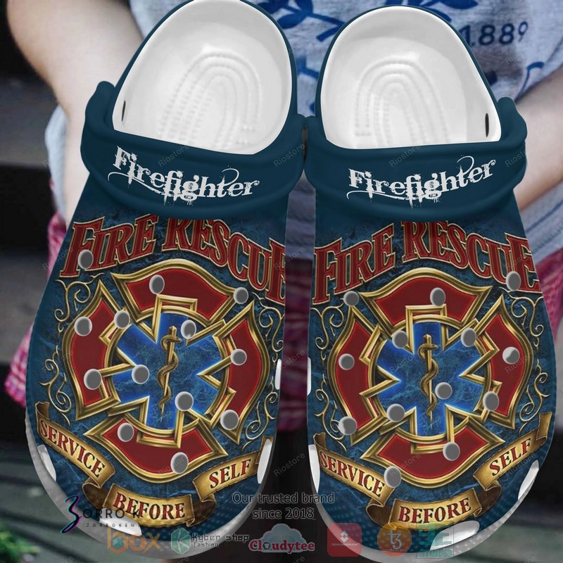 Firefighter Crocs Crocband Clogs Shoes Comfortable For Men Women and Kids