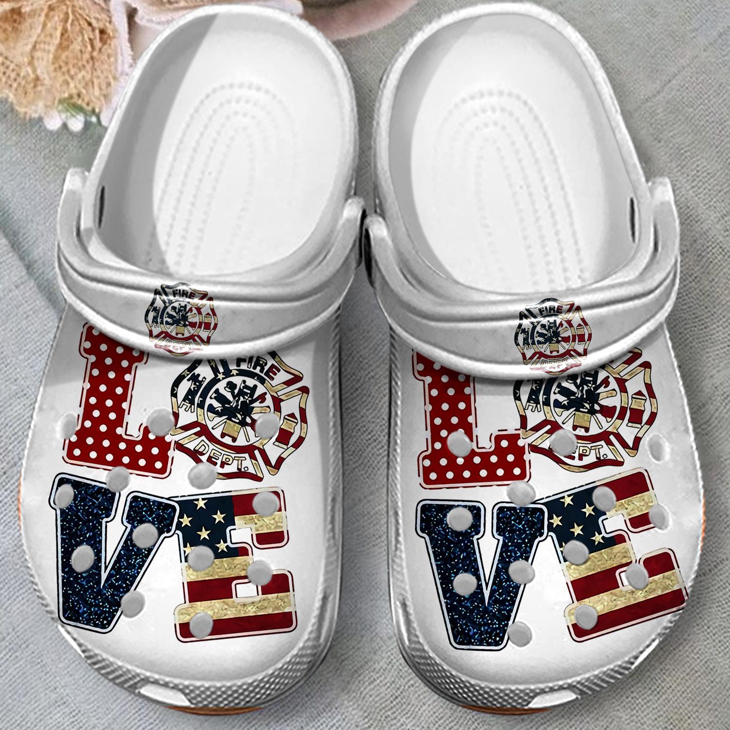 Firefighter Crocs Crocband Clogs Shoes Comfortable For Men Women and Kids - Image 4