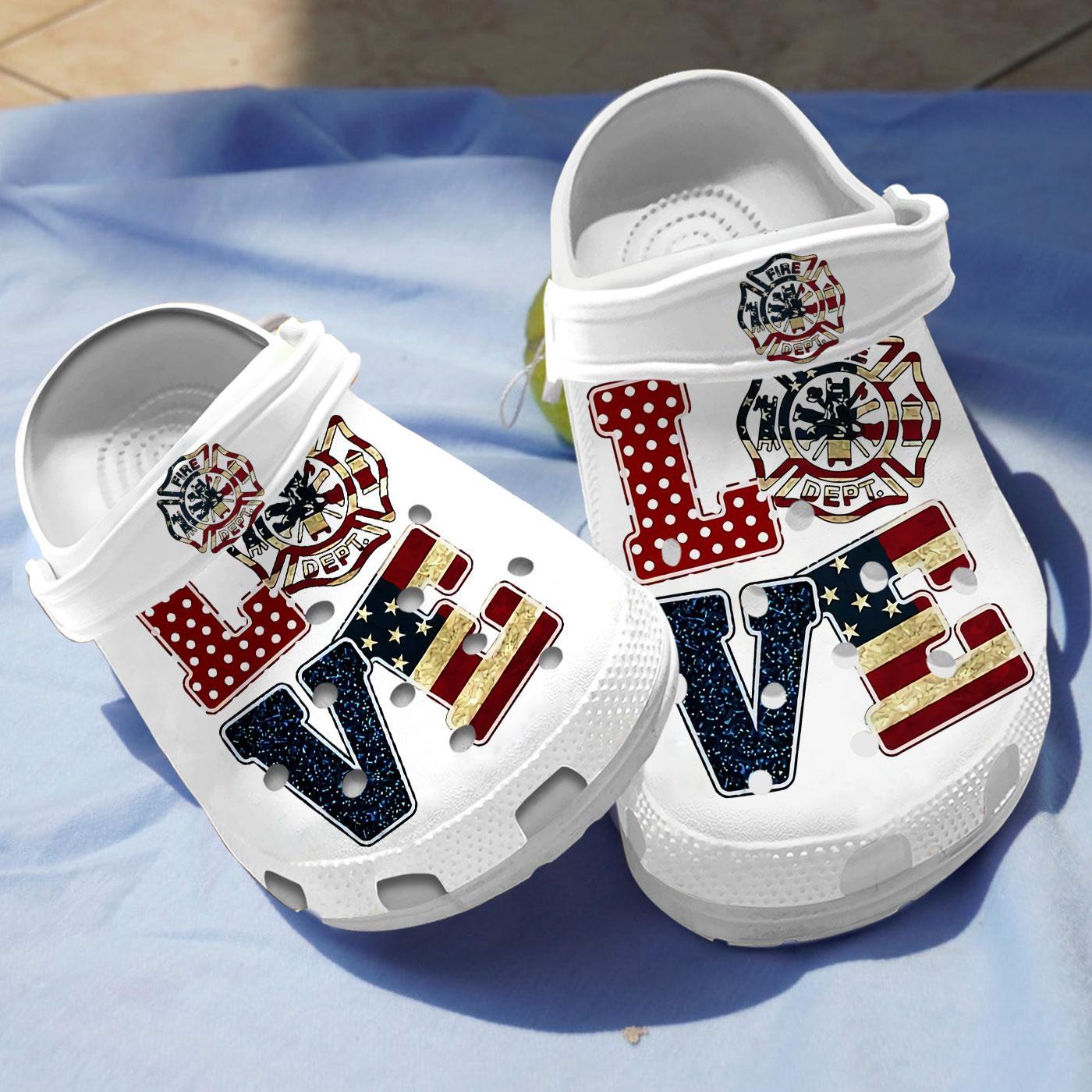 Firefighter Crocs Crocband Clogs Shoes Comfortable For Men Women and Kids