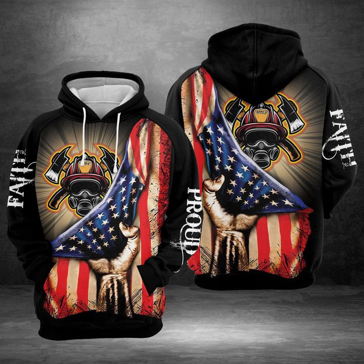 Firefighter Faith And Proud 3D All Over Print Hoodie, Zip Hoodie
