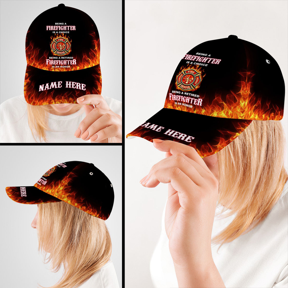 Firefighter Hat Classic Cap Trucker Hats Custom Hats Gifts For Men & Women