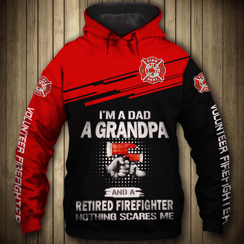 Firefighter I Am A Dad A Grandpa 3D All Over Print Hoodie, Zip Hoodie