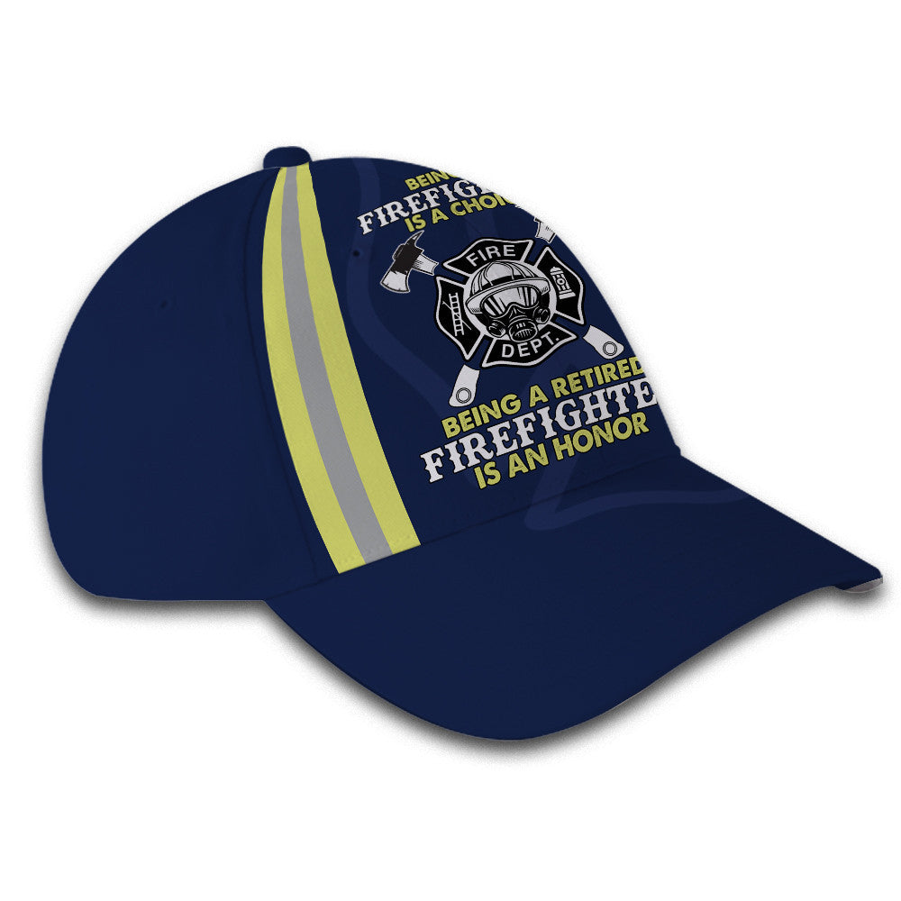 Firefighter Is A Choice Dark Blue Ver2 Hat Classic Cap Trucker Hats Custom Hats Gifts For Men & Women
