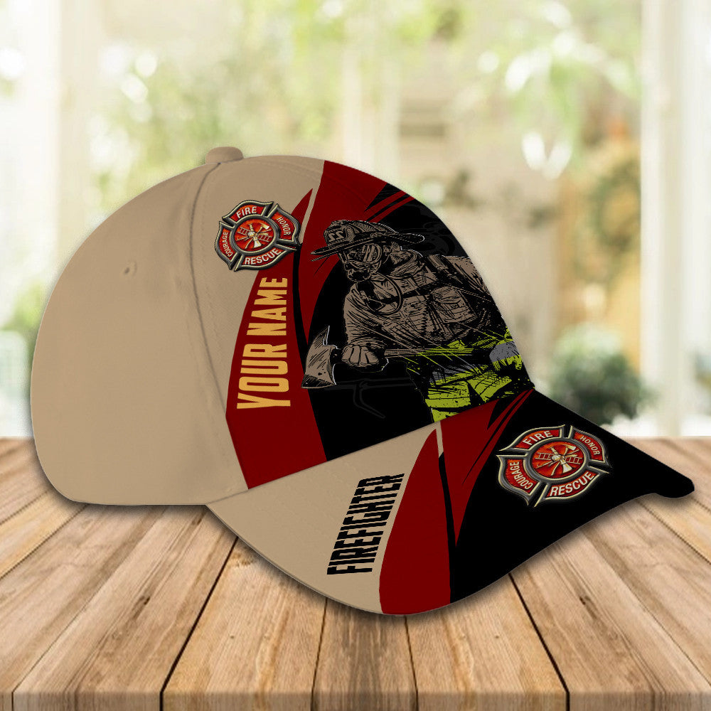 Firefighter Line Art Ver2 Customized Hat Classic Cap Trucker Hats Custom Hats Gifts For Men & Women