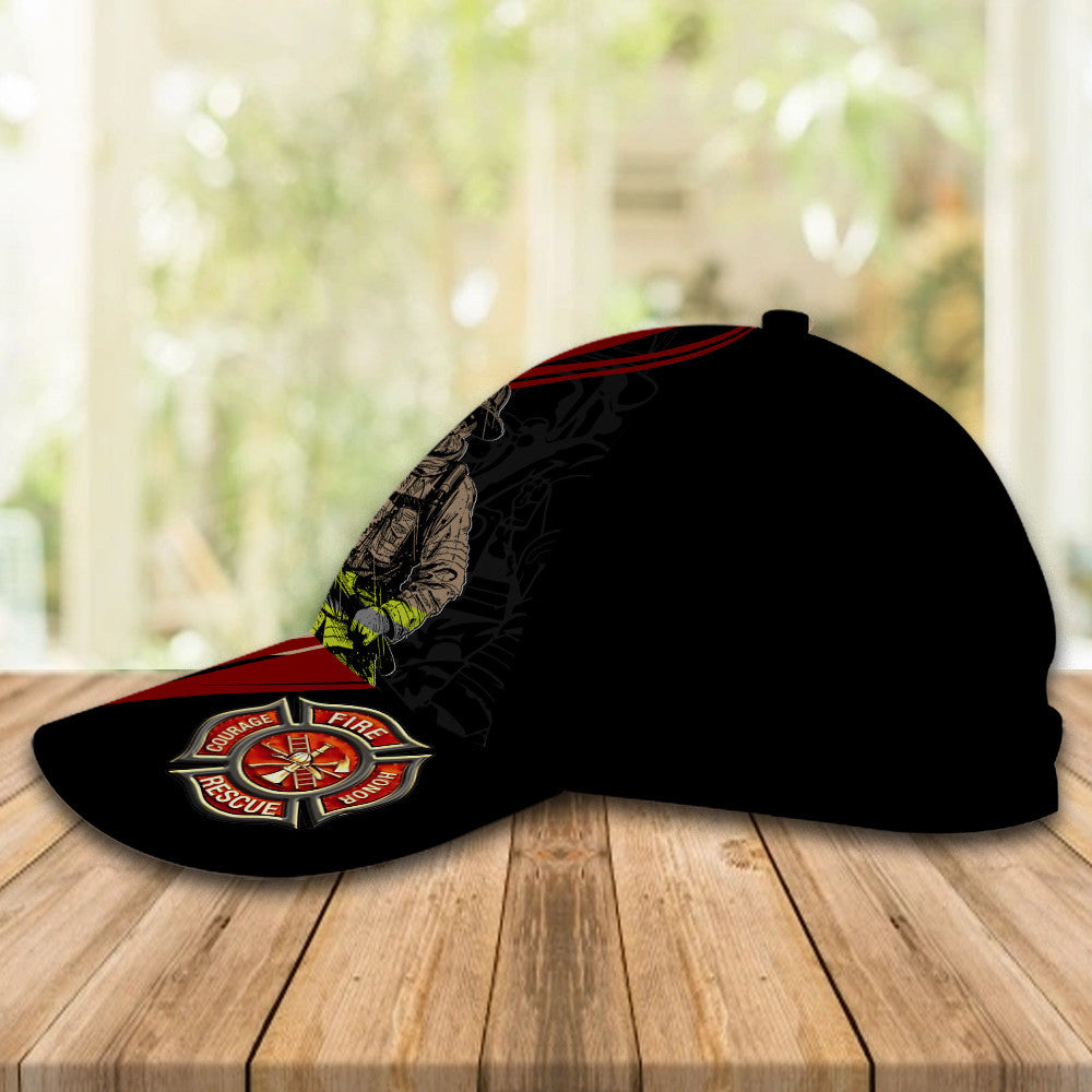 Firefighter Line Art Ver2 Customized Hat Classic Cap Trucker Hats Custom Hats Gifts For Men & Women