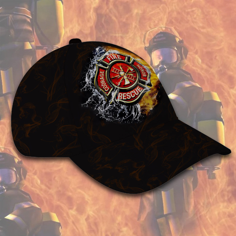 Firefighter Logo Smoke Hat Classic Cap Trucker Hats Custom Hats Gifts For Men & Women