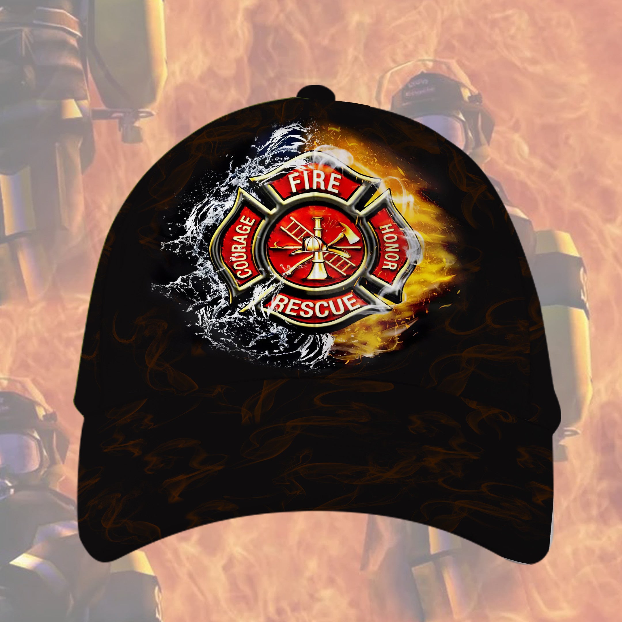 Firefighter Logo Smoke Hat Classic Cap Trucker Hats Custom Hats Gifts For Men & Women