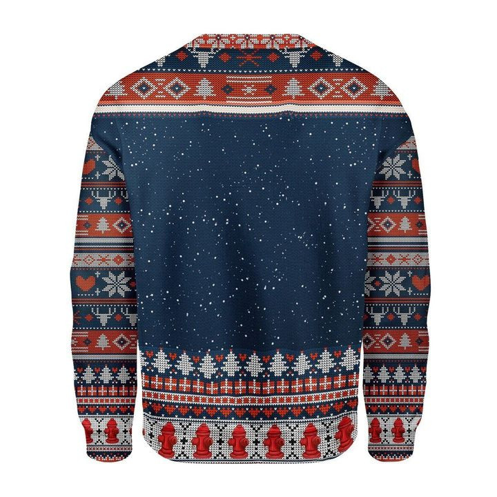 Firefighter Presents Ugly Christmas Sweater Adult 3D Funny Matching for family - Image 2