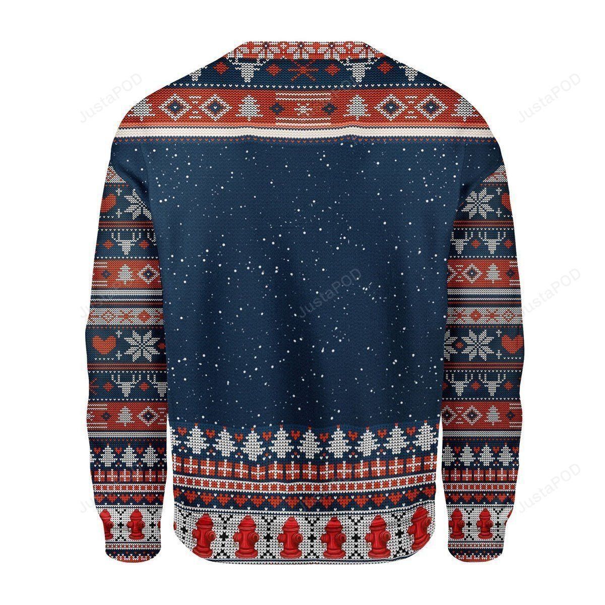 Firefighter Presents Ugly Christmas Sweater Adult 3D Funny Matching for family