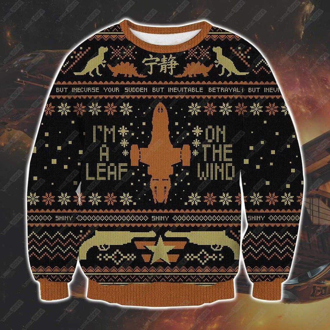 Firefly Knitting Pattern 3D Print Ugly Christmas Sweater Adult 3D Funny Matching for family