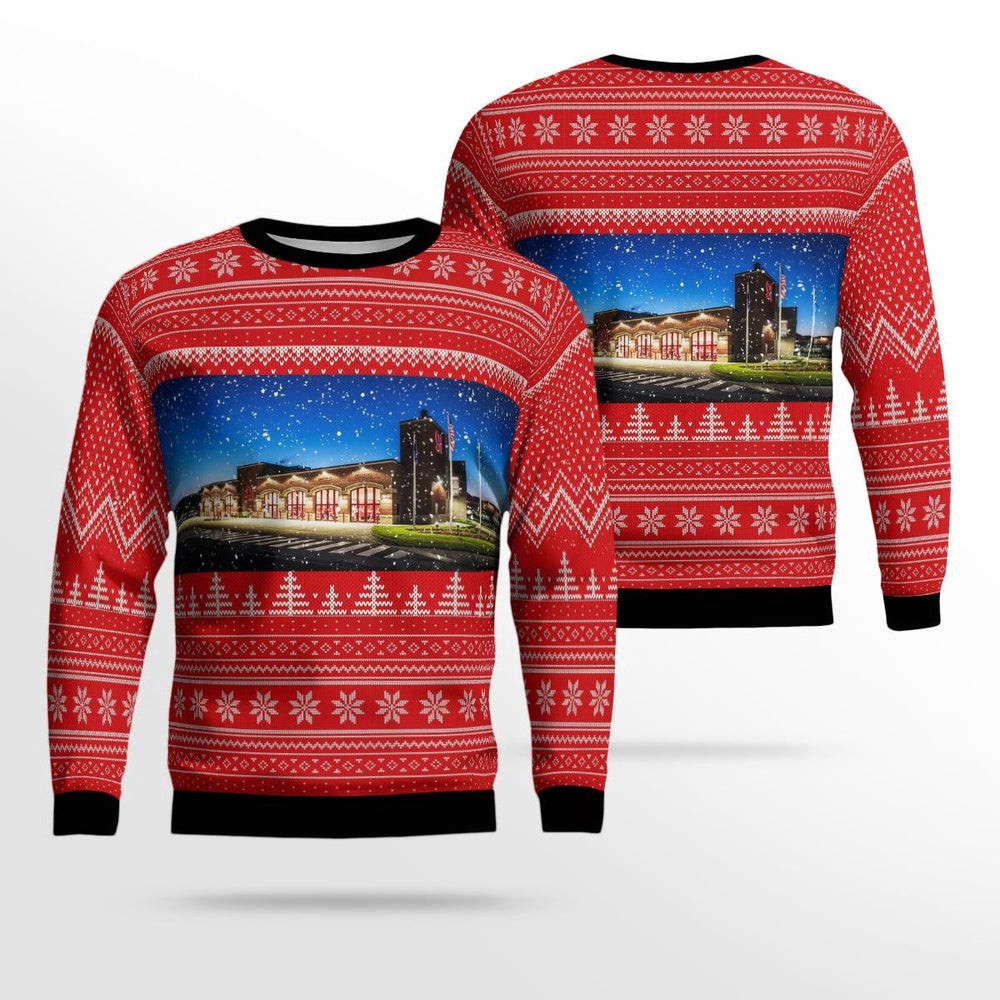 Fishers Indiana Fishers Fire Department Station 91 Christmas Ugly Sweater Xmas Unisex Sweater Christmas Gifts For Men Women