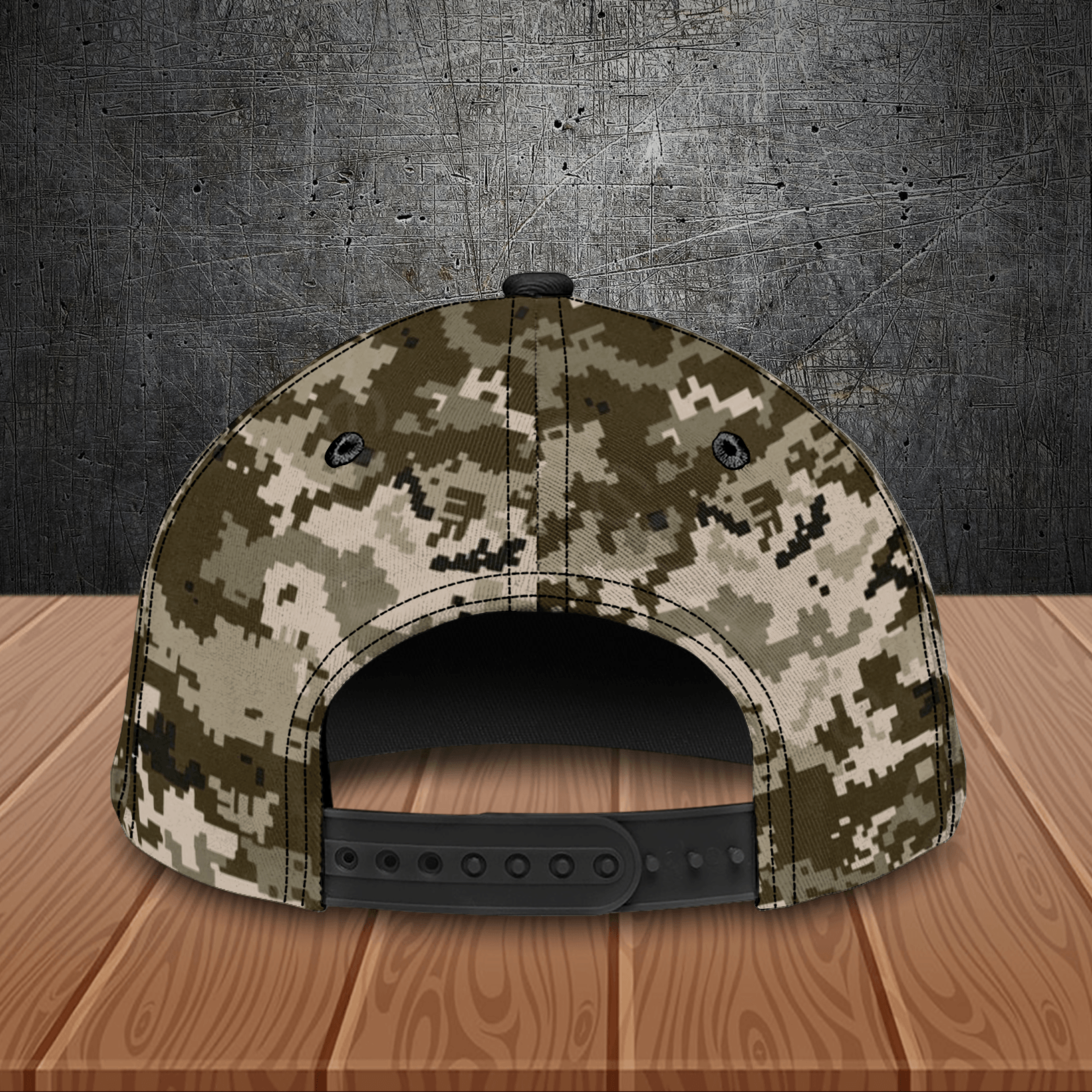 Fishhook With Camouflage Fishing Personalized Classic Cap, Personalized Gift for Fishing Lovers Trucker Hats Custom Hats Gifts For Men & Women
