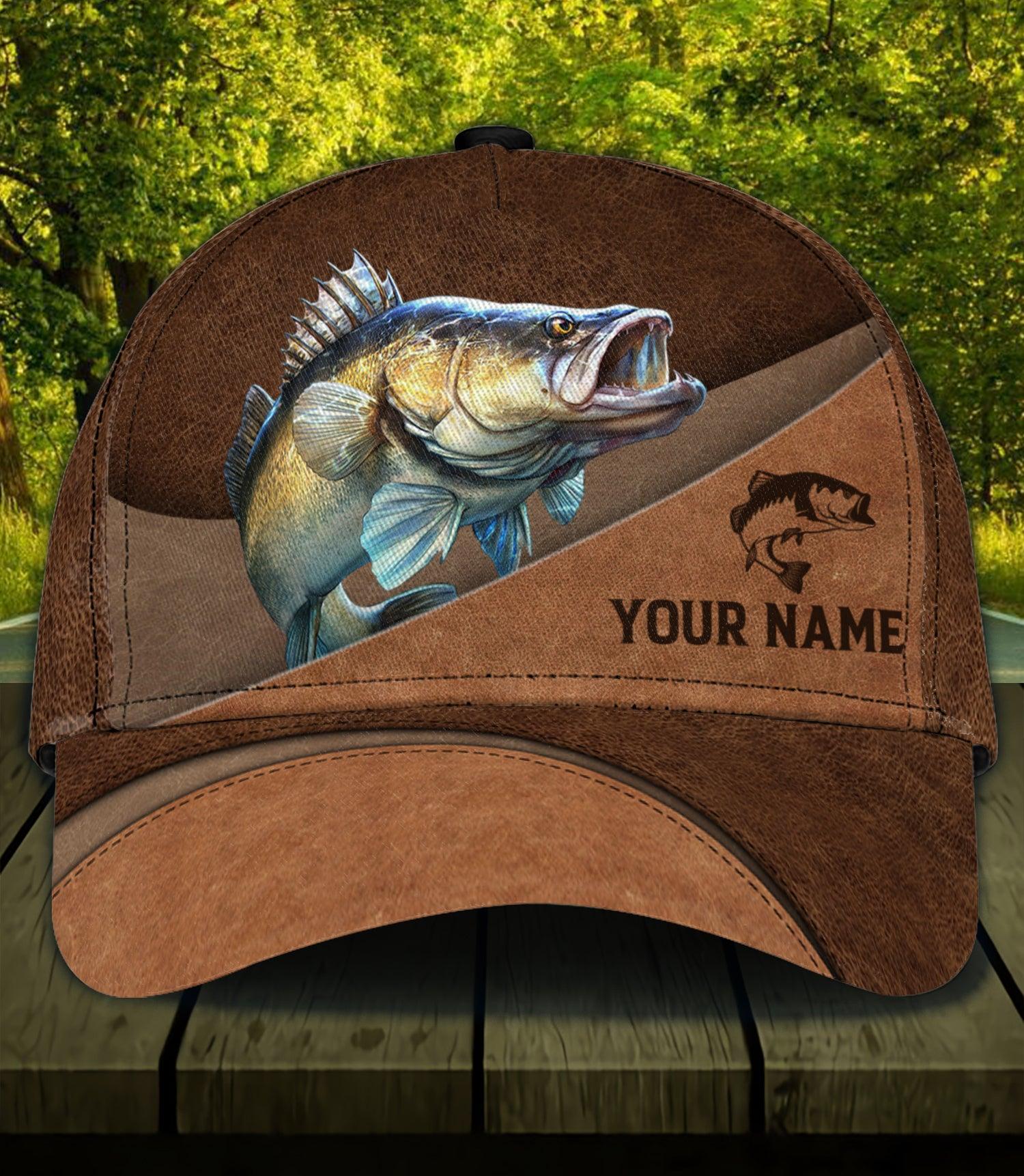 Fishing All Brown Layers Personalized Cap, Personalized Gift for Fishing Lovers Trucker Hats Custom Hats Gifts For Men & Women