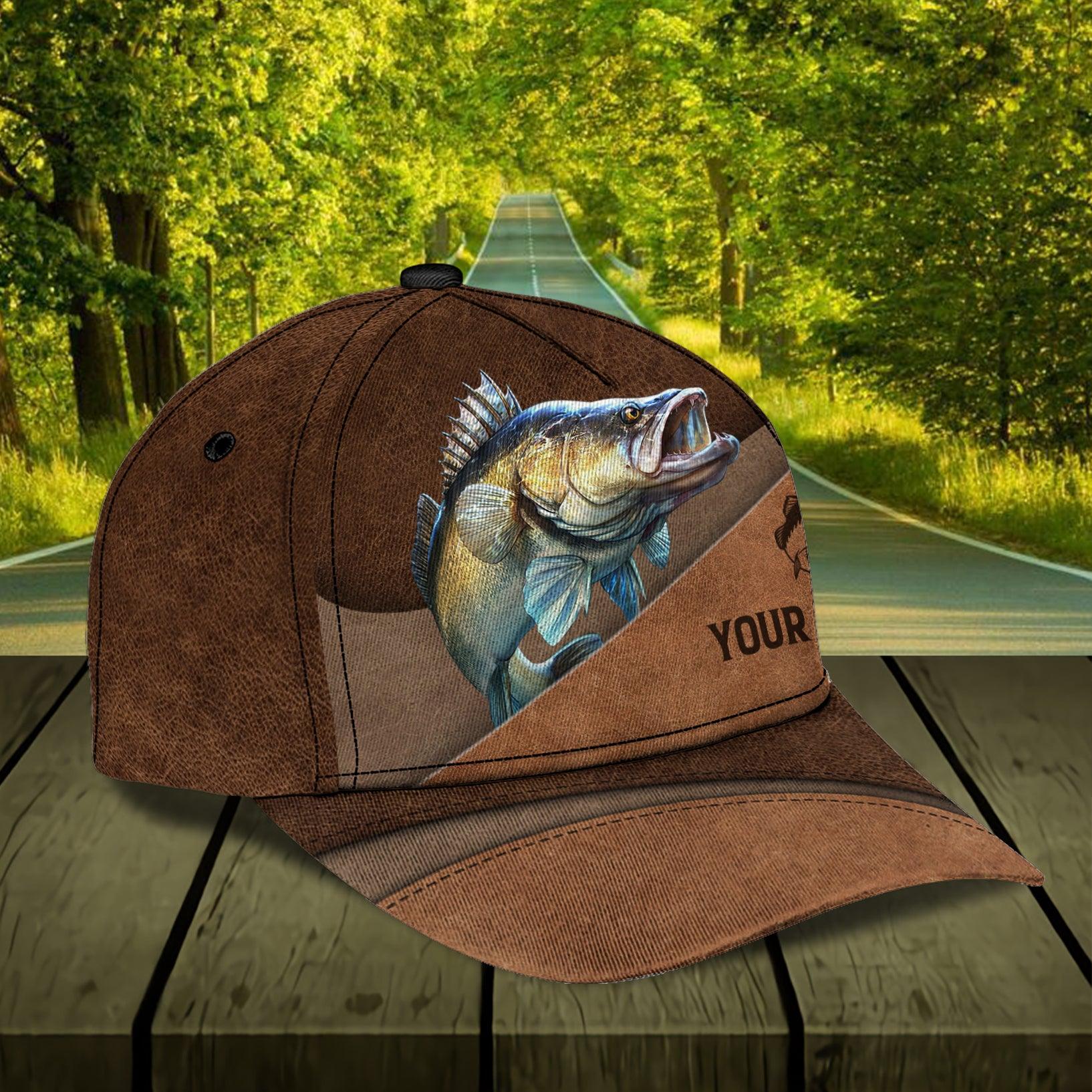 Fishing All Brown Layers Personalized Cap, Personalized Gift for Fishing Lovers Trucker Hats Custom Hats Gifts For Men & Women