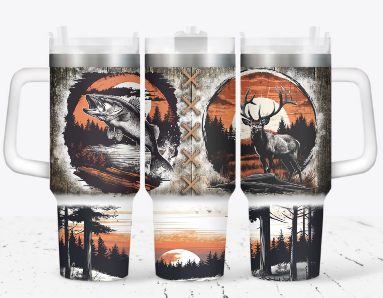 Fishing And Deer Hunting Custom Stanley Cup 40 oz 30 oz Tumbler With HandleTVC2301707