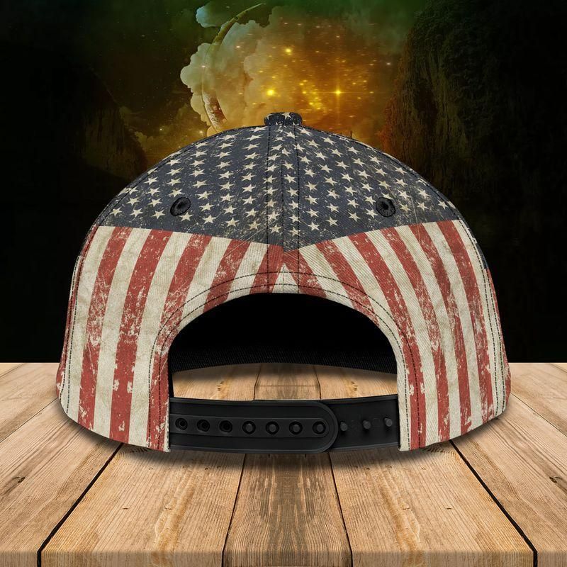Fishing Bass And American Flag Classic Cap Baseball Cap Trucker Hats Custom Hats Gifts For Men & Women