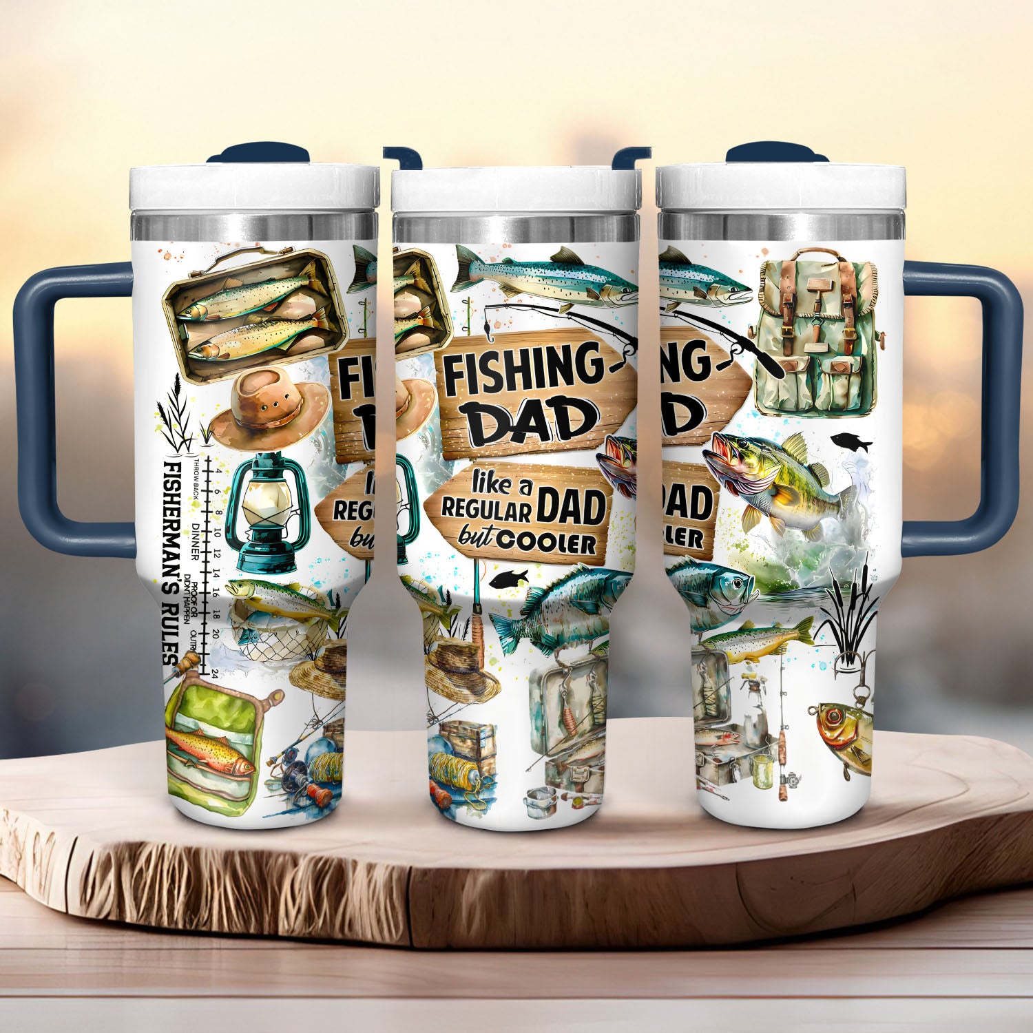 Fishing Dad Custom Stanley Cup 40 oz 30 oz Tumbler With HandleTVC2301723