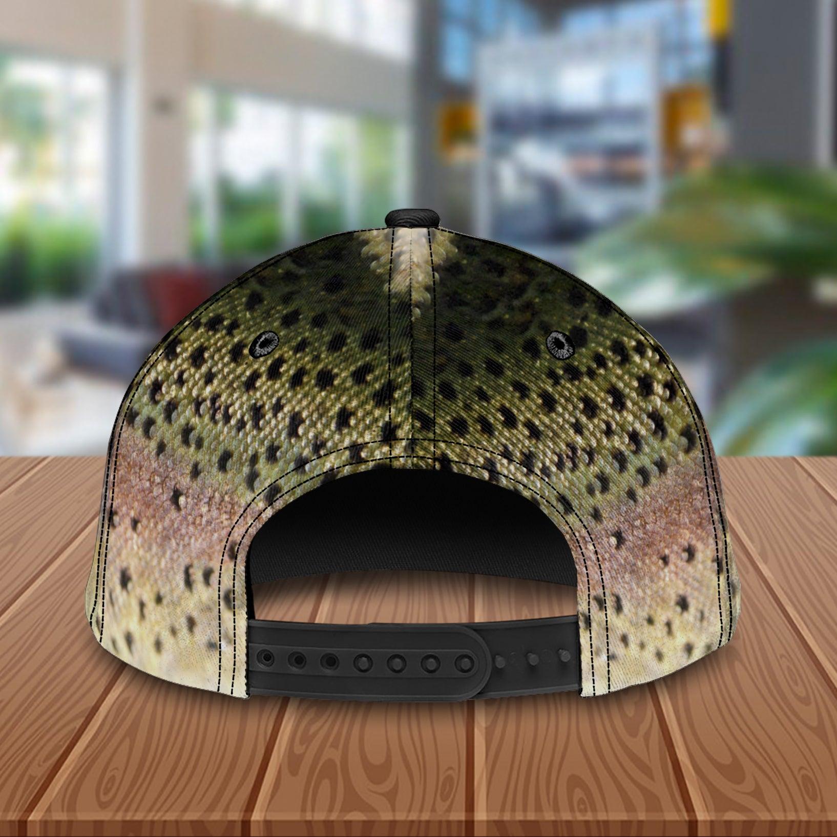 Fishing Four Hooks Personalized Classic Cap, Personalized Gift for Fishing Lovers Trucker Hats Custom Hats Gifts For Men & Women