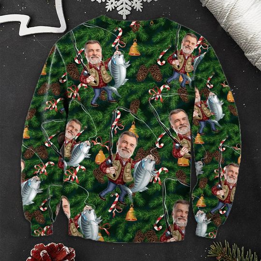 Fishing Lover - Personalized Fishing Ugly Sweatshirt - Image 6