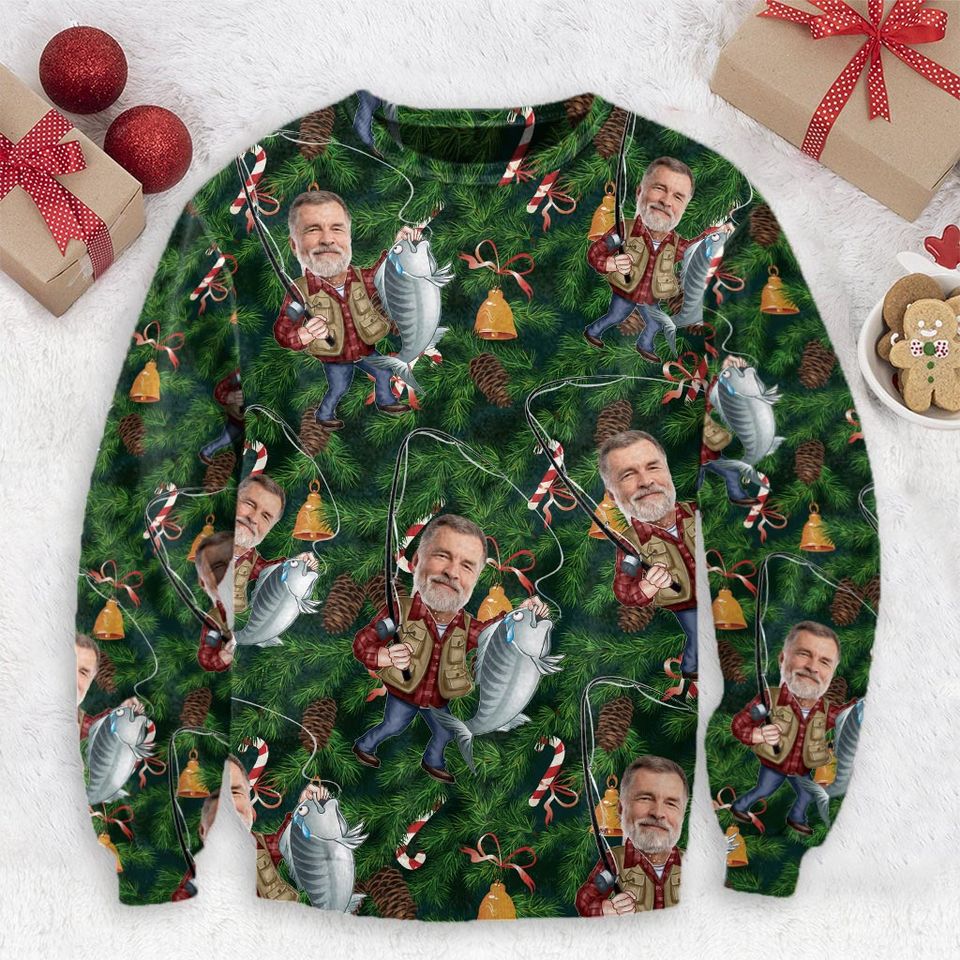 Fishing Lover - Personalized Fishing Ugly Sweatshirt - Image 2