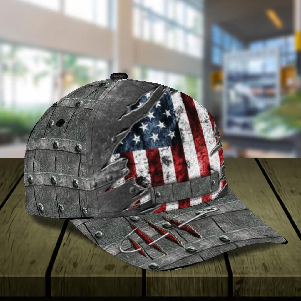 Fishing Metal Personalized Classic Cap, Personalized Gift for Fishing Lovers Trucker Hats Custom Hats Gifts For Men & Women