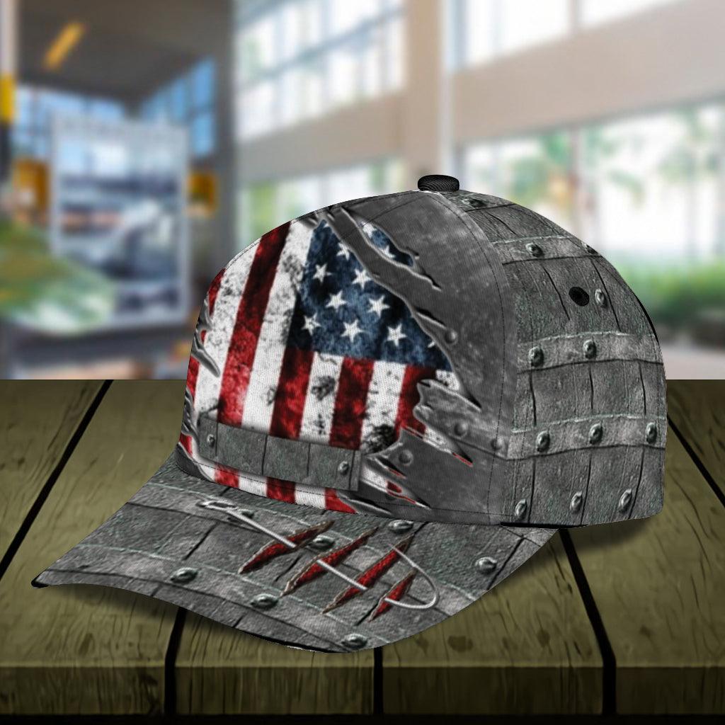 Fishing Metal Personalized Classic Cap, Personalized Gift for Fishing Lovers Trucker Hats Custom Hats Gifts For Men & Women