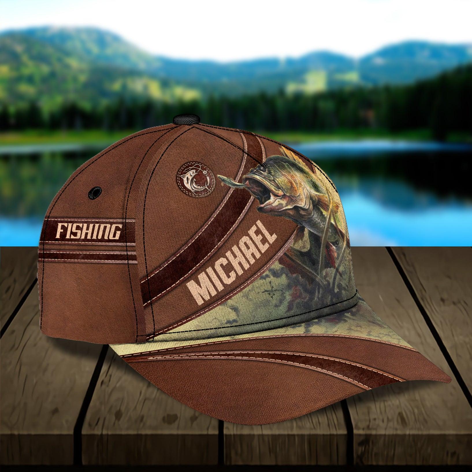 Fishing Personalized Classic Cap, Personalized Gift for Fishing Lovers Trucker Hats Custom Hats Gifts For Men & Women