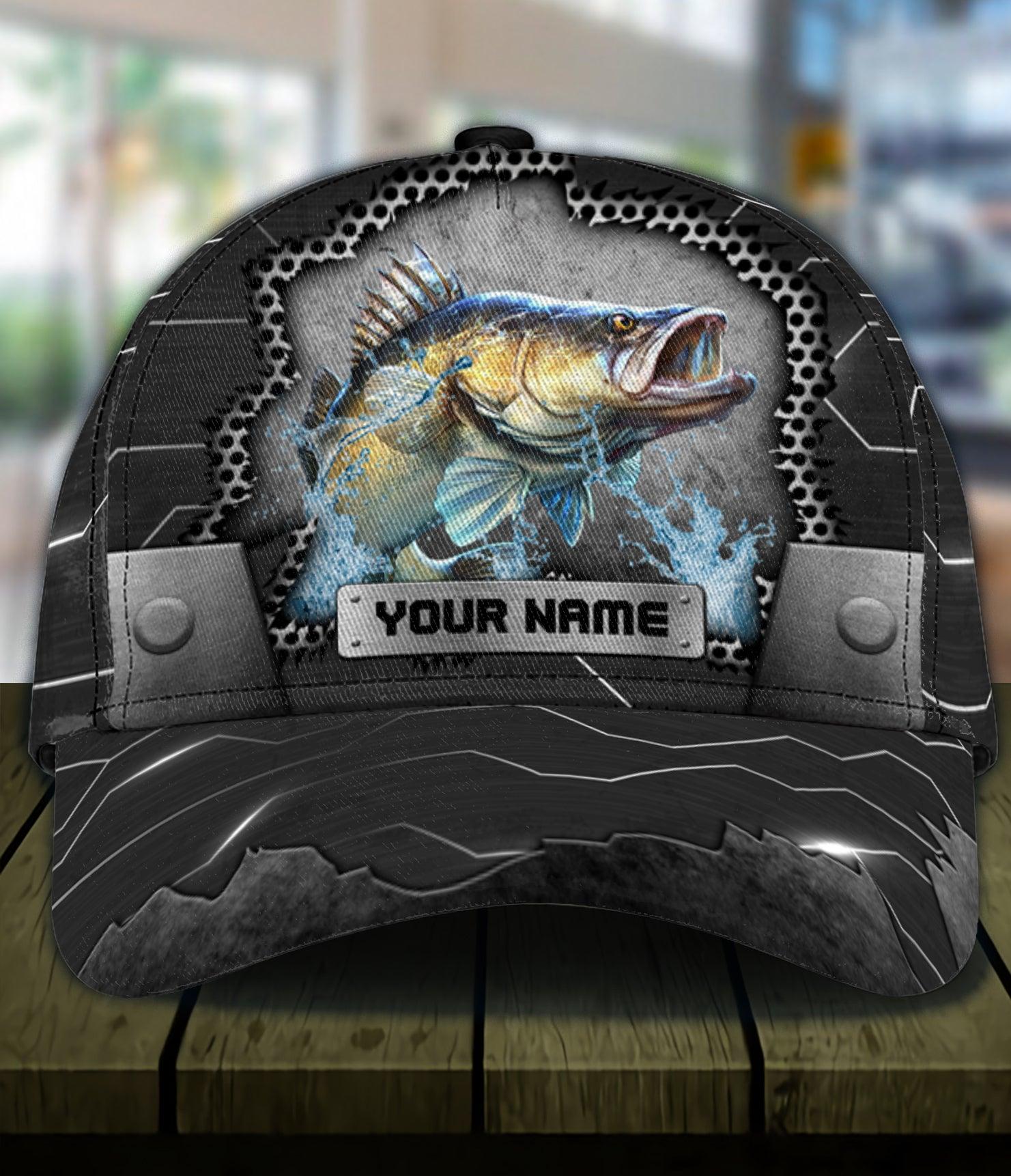Fishing Personalized Classic Cap, Personalized Gift for Fishing Lovers Trucker Hats Custom Hats Gifts For Men & Women
