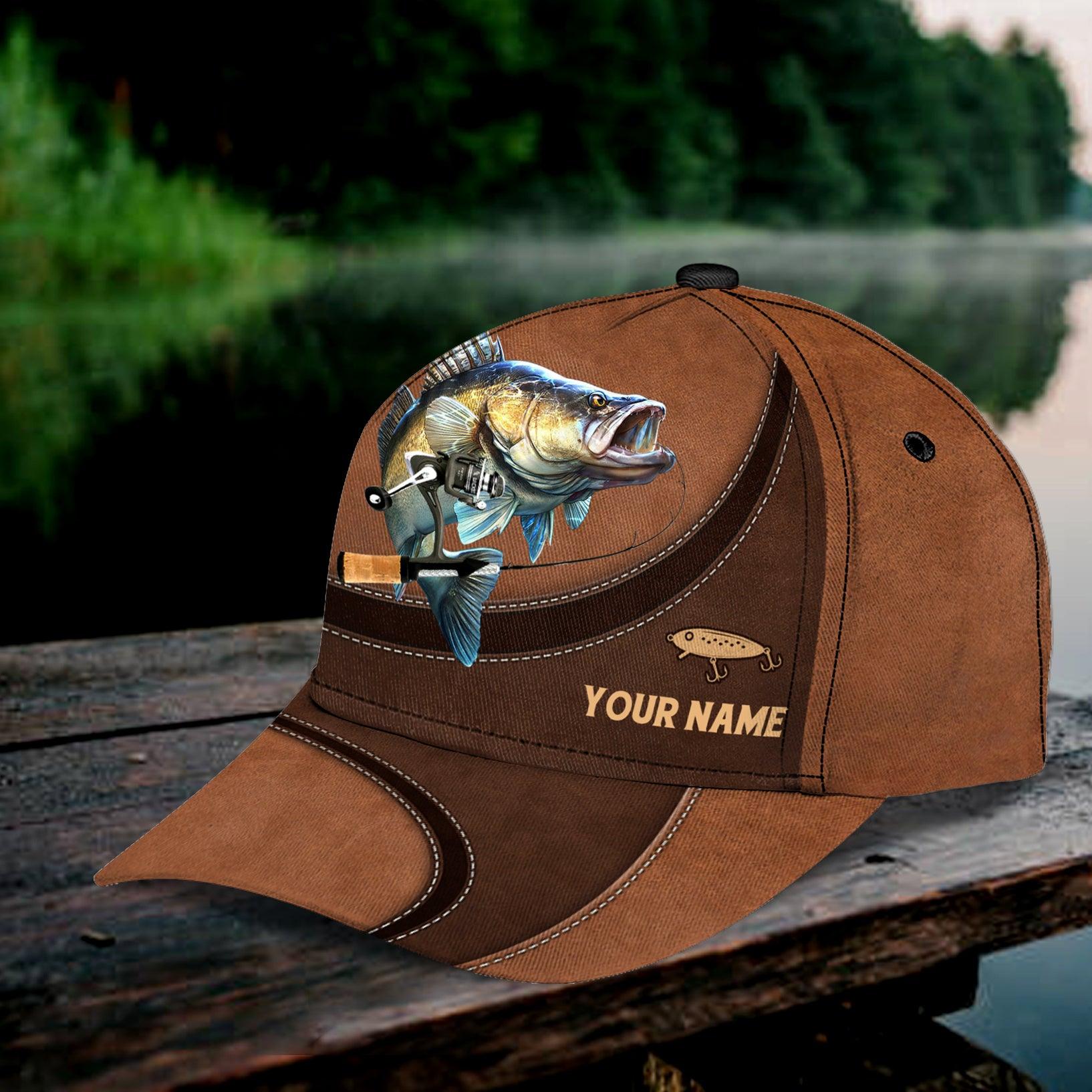 Fishing Personalized Classic Cap, Personalized Gift for Fishing Lovers Trucker Hats Custom Hats Gifts For Men & Women
