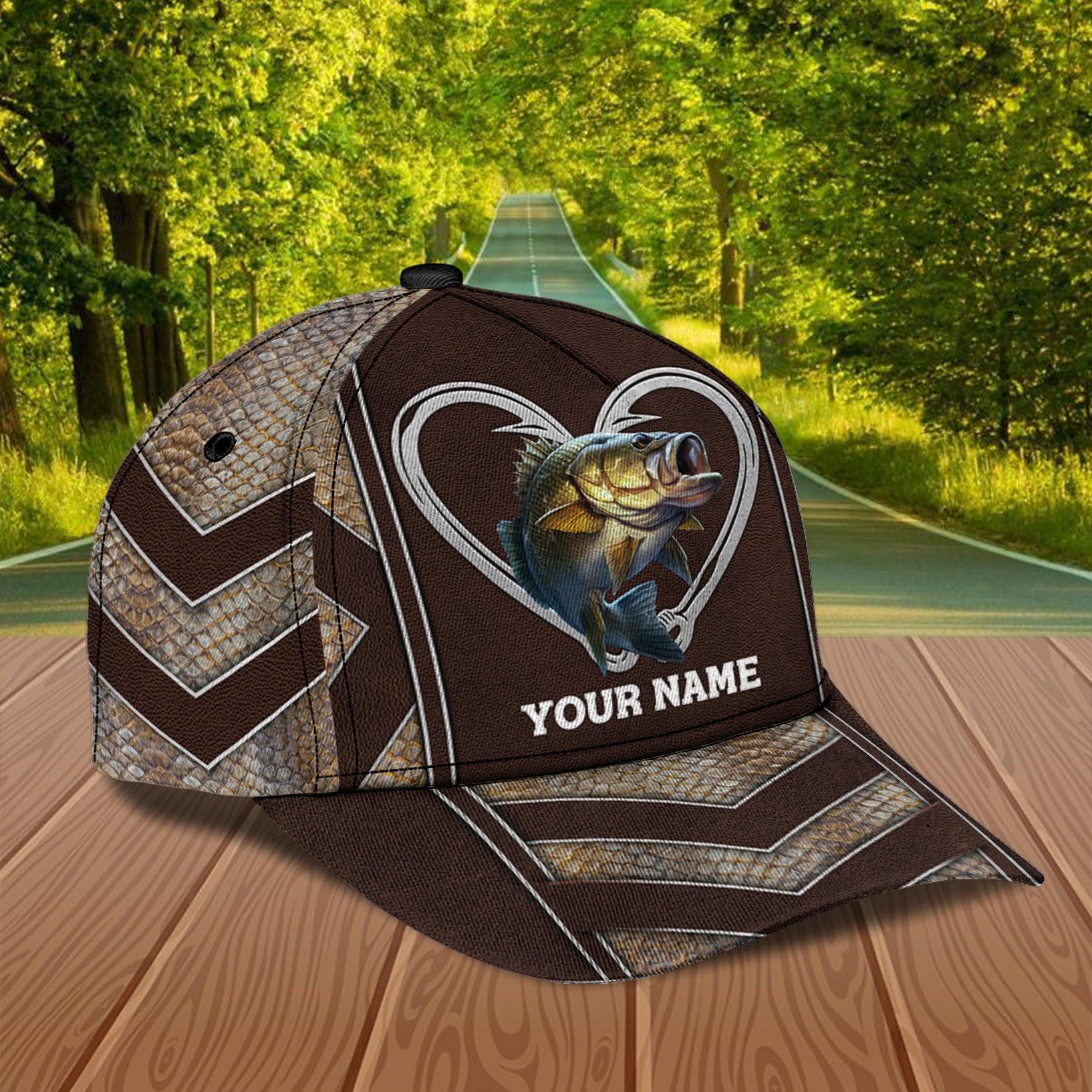 Fishing Personalized Classic Cap, Personalized Gift for Fishing Lovers Trucker Hats Custom Hats Gifts For Men & Women