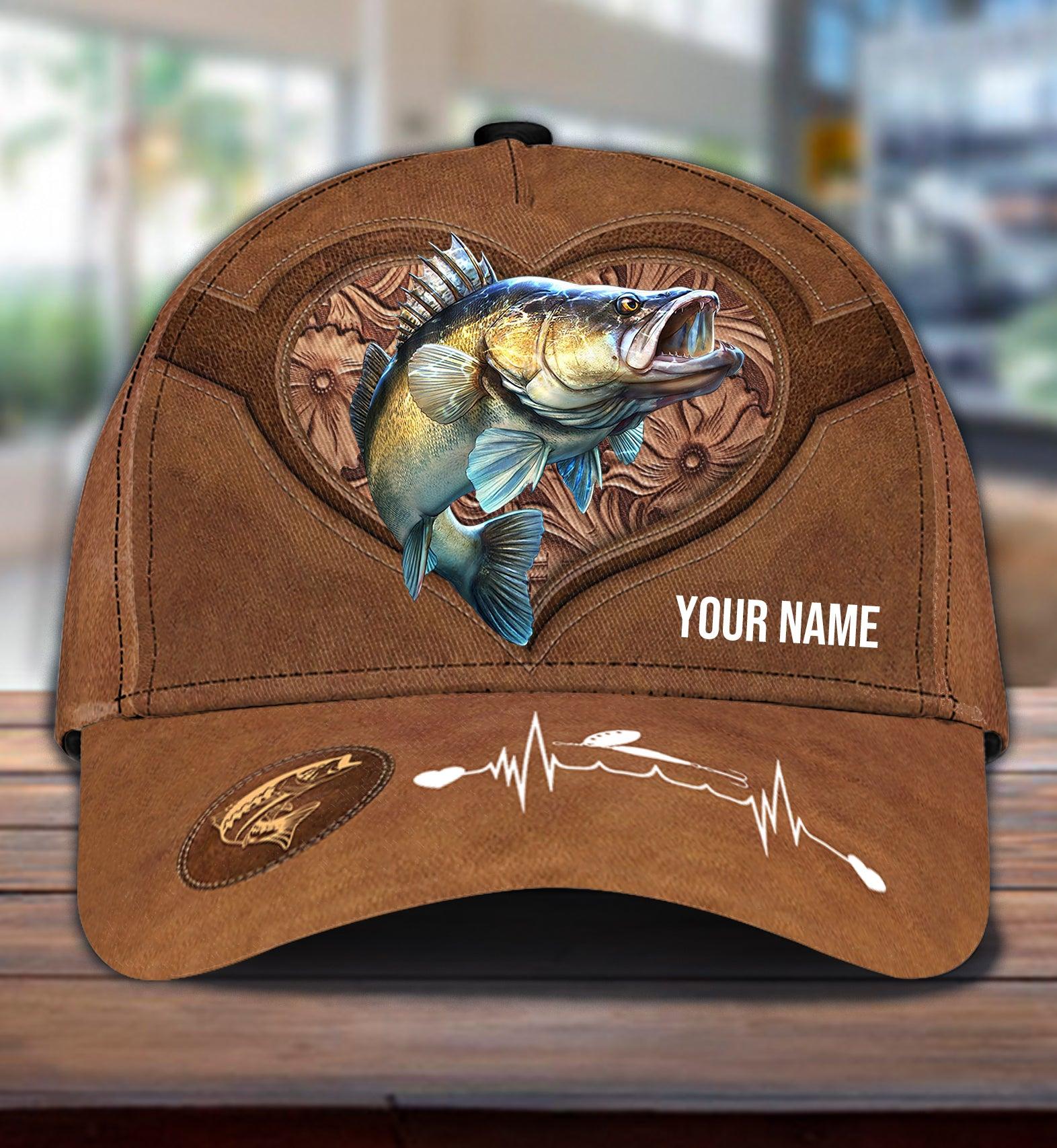 Fishing Personalized Classic Cap, Personalized Gift for Fishing Lovers Trucker Hats Custom Hats Gifts For Men & Women