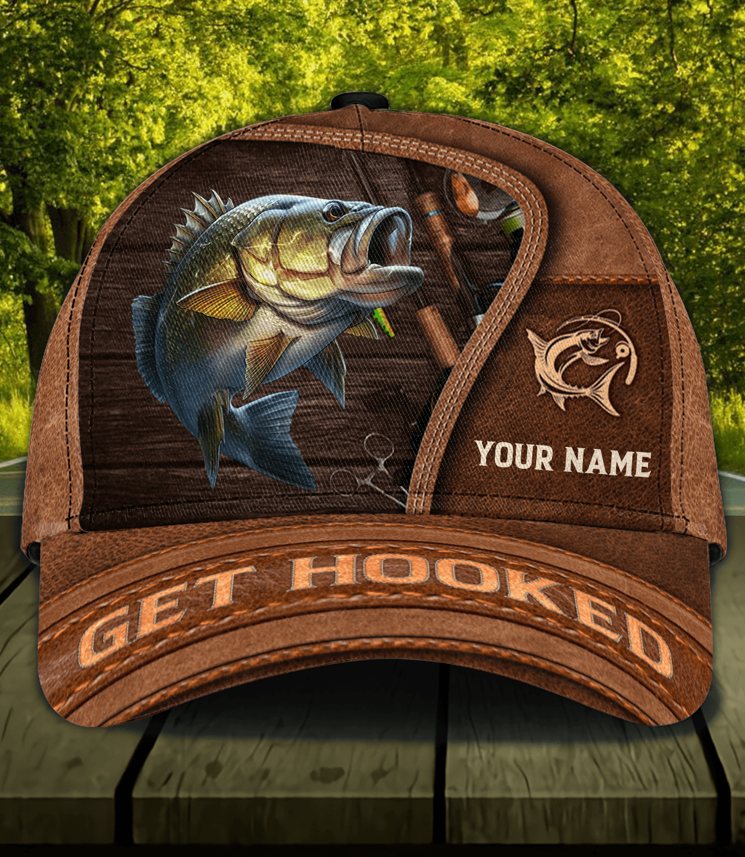 Fishing Personalized Classic Cap, Personalized Gift for Fishing Lovers Trucker Hats Custom Hats Gifts For Men & Women