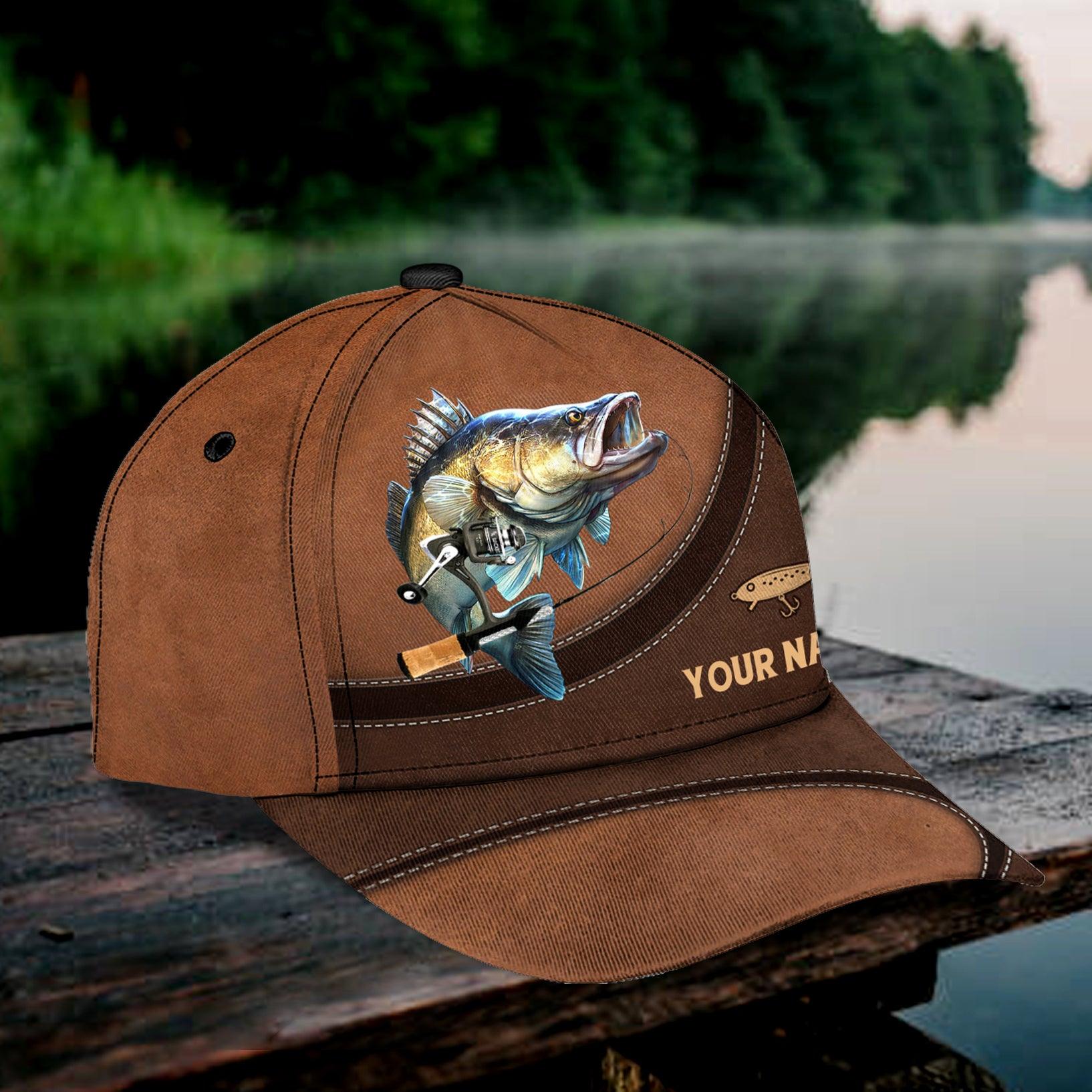 Fishing Personalized Classic Cap, Personalized Gift for Fishing Lovers Trucker Hats Custom Hats Gifts For Men & Women