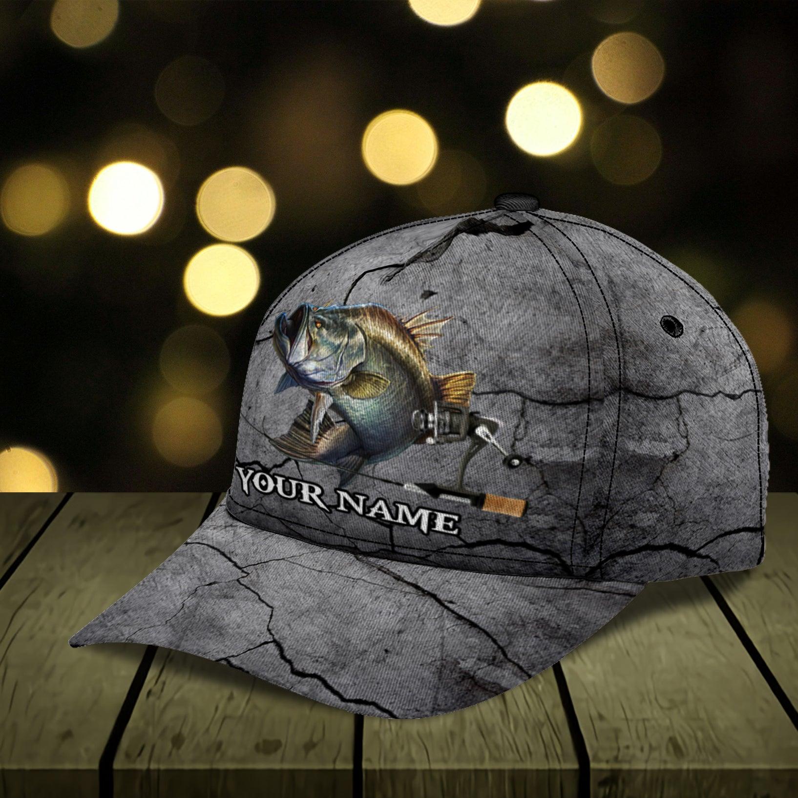 Fishing Personalized Classic Cap, Personalized Gift for Fishing Lovers Trucker Hats Custom Hats Gifts For Men & Women