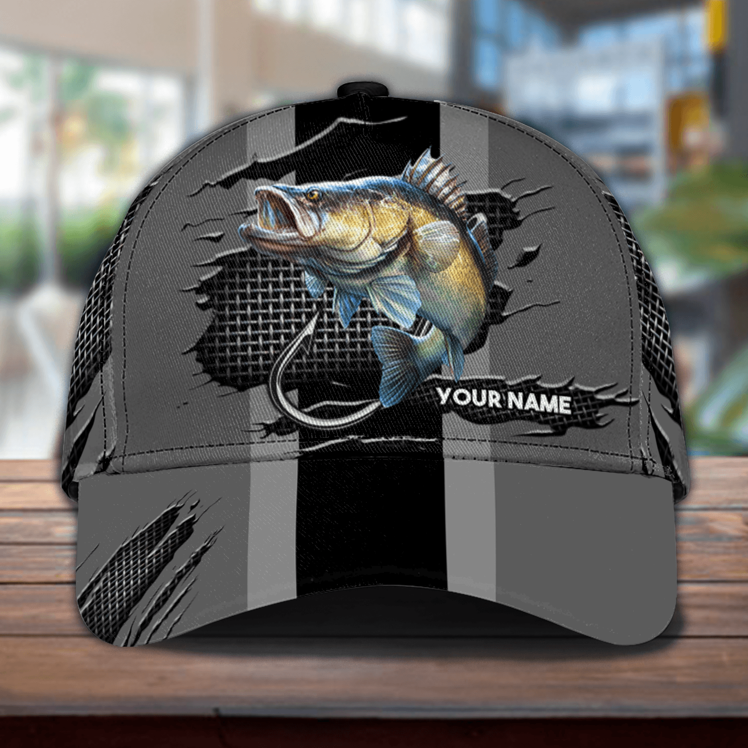 Fishing Personalized Classic Cap, Personalized Gift for Fishing Lovers Trucker Hats Custom Hats Gifts For Men & Women