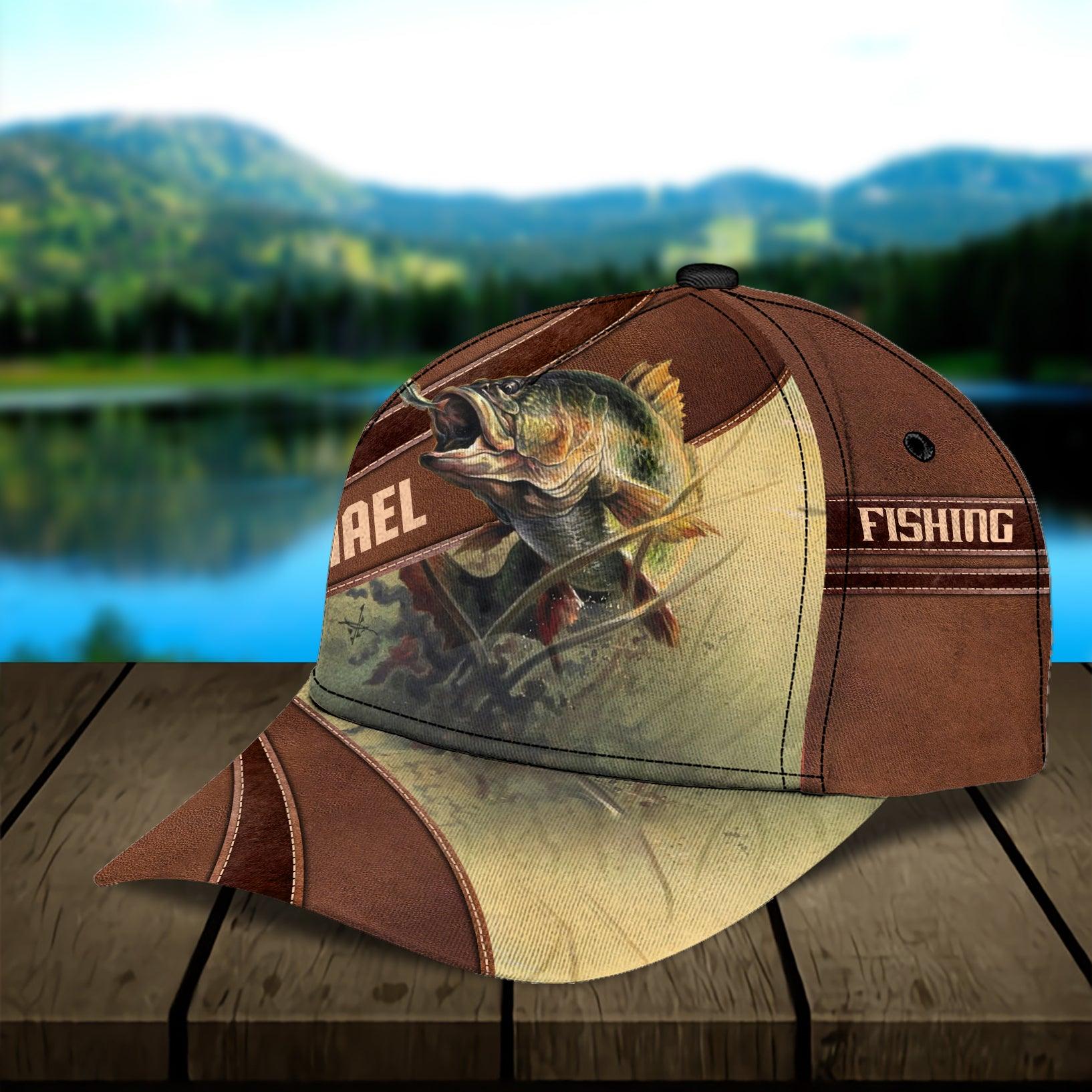 Fishing Personalized Classic Cap, Personalized Gift for Fishing Lovers Trucker Hats Custom Hats Gifts For Men & Women