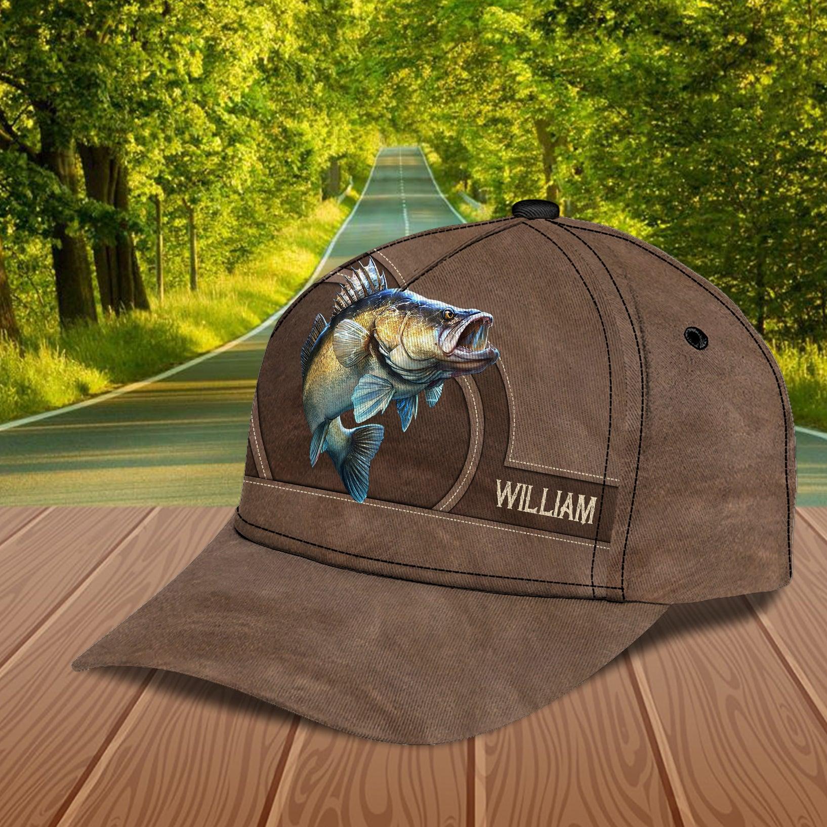 Fishing Personalized Classic Cap, Personalized Gift for Fishing Lovers Trucker Hats Custom Hats Gifts For Men & Women