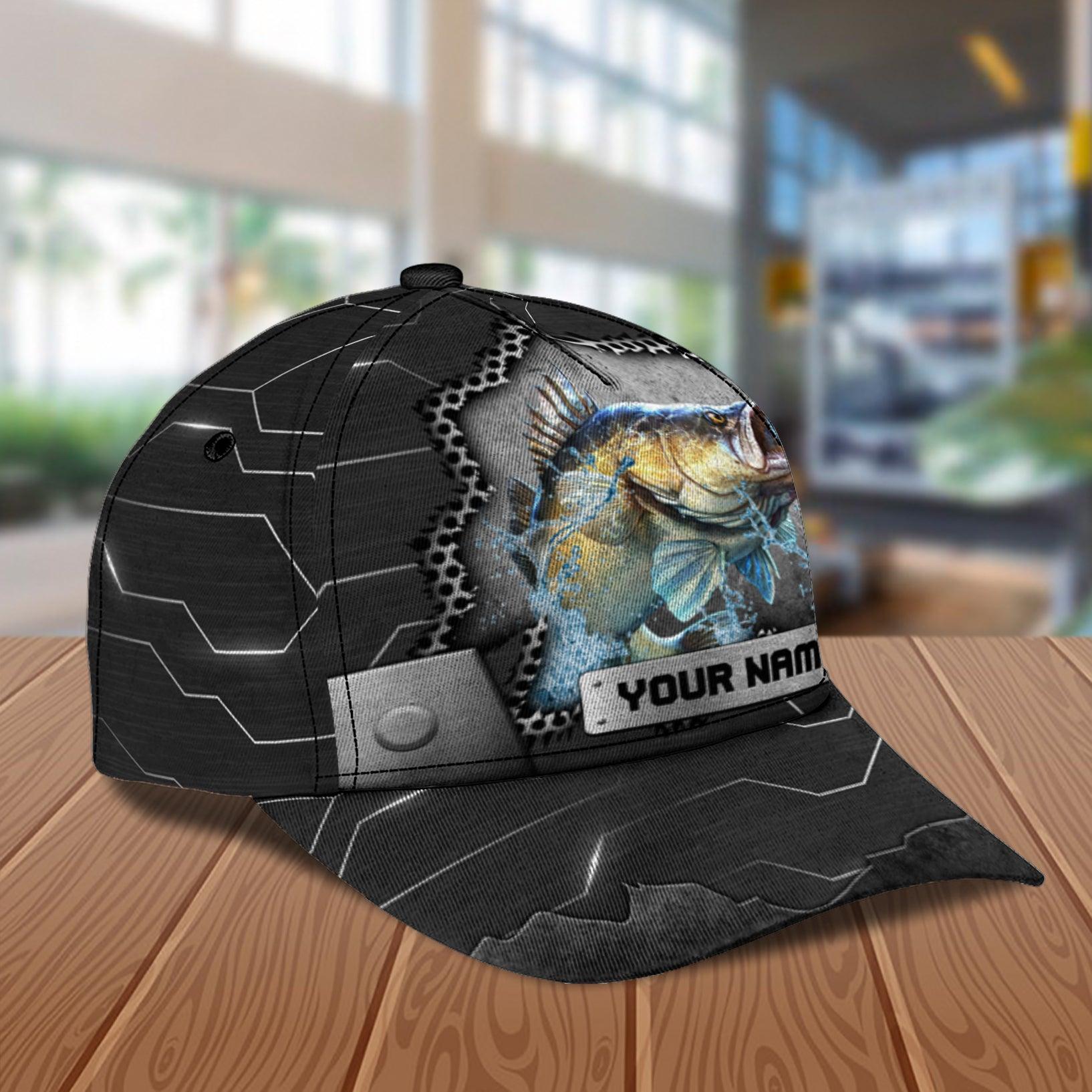 Fishing Personalized Classic Cap, Personalized Gift for Fishing Lovers Trucker Hats Custom Hats Gifts For Men & Women