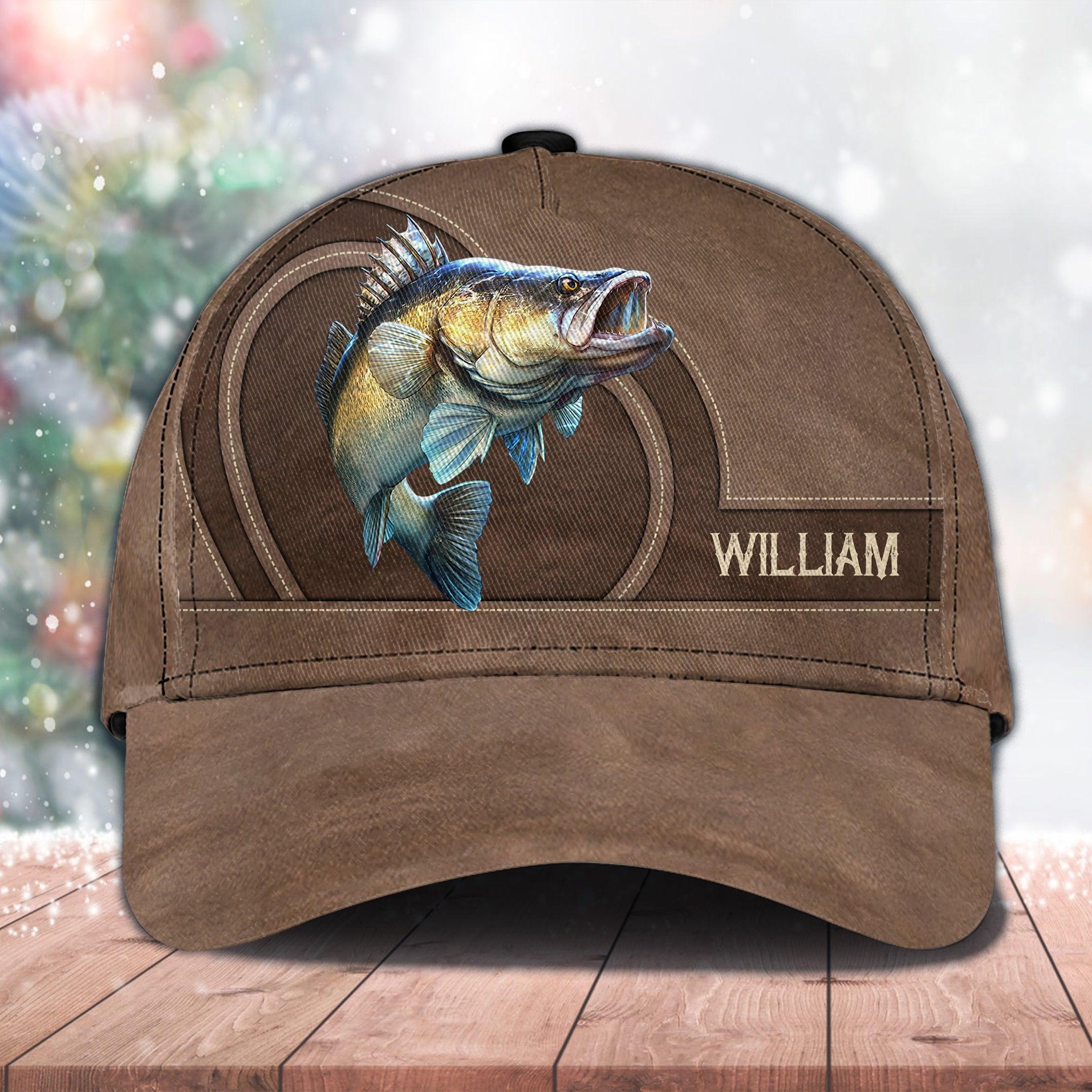 Fishing Personalized Classic Cap, Personalized Gift for Fishing Lovers Trucker Hats Custom Hats Gifts For Men & Women