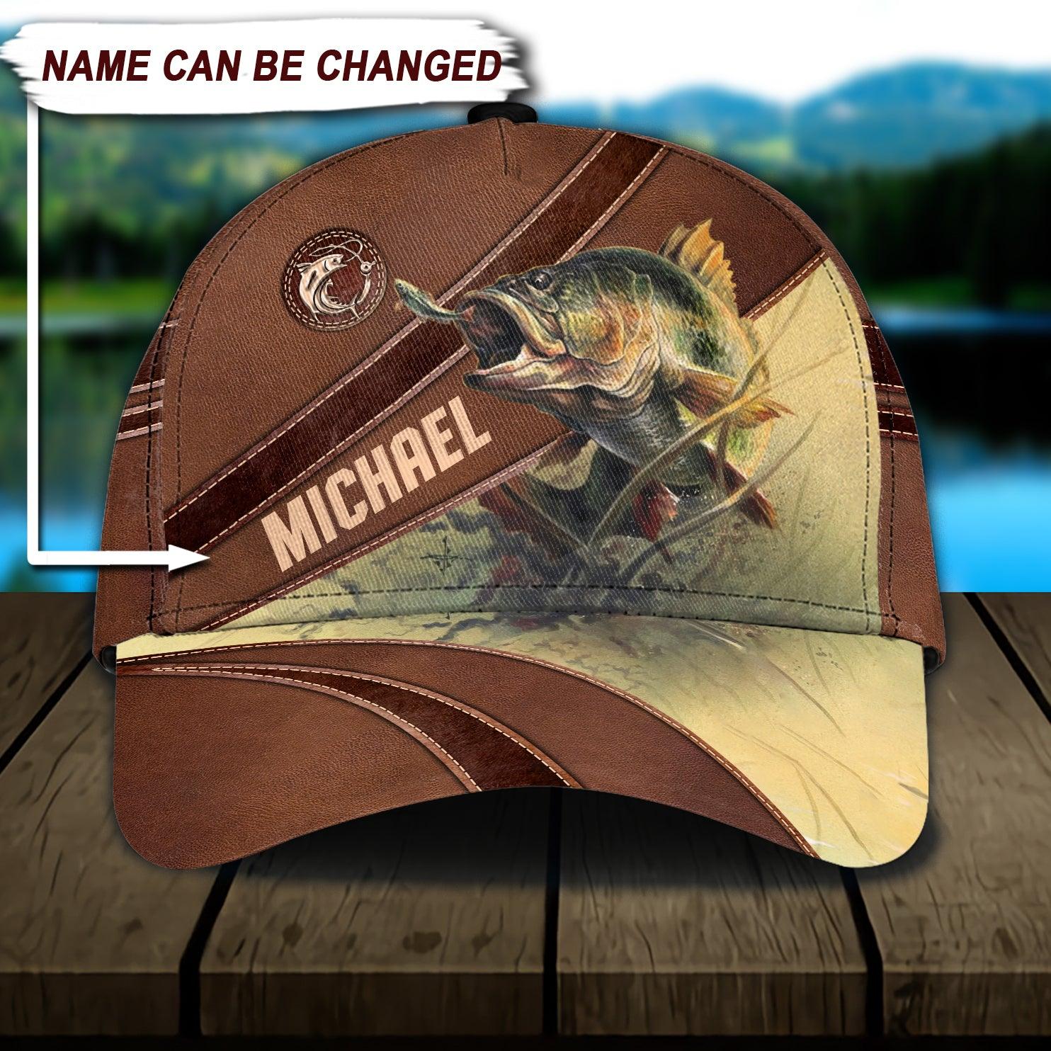 Fishing Personalized Classic Cap, Personalized Gift for Fishing Lovers Trucker Hats Custom Hats Gifts For Men & Women