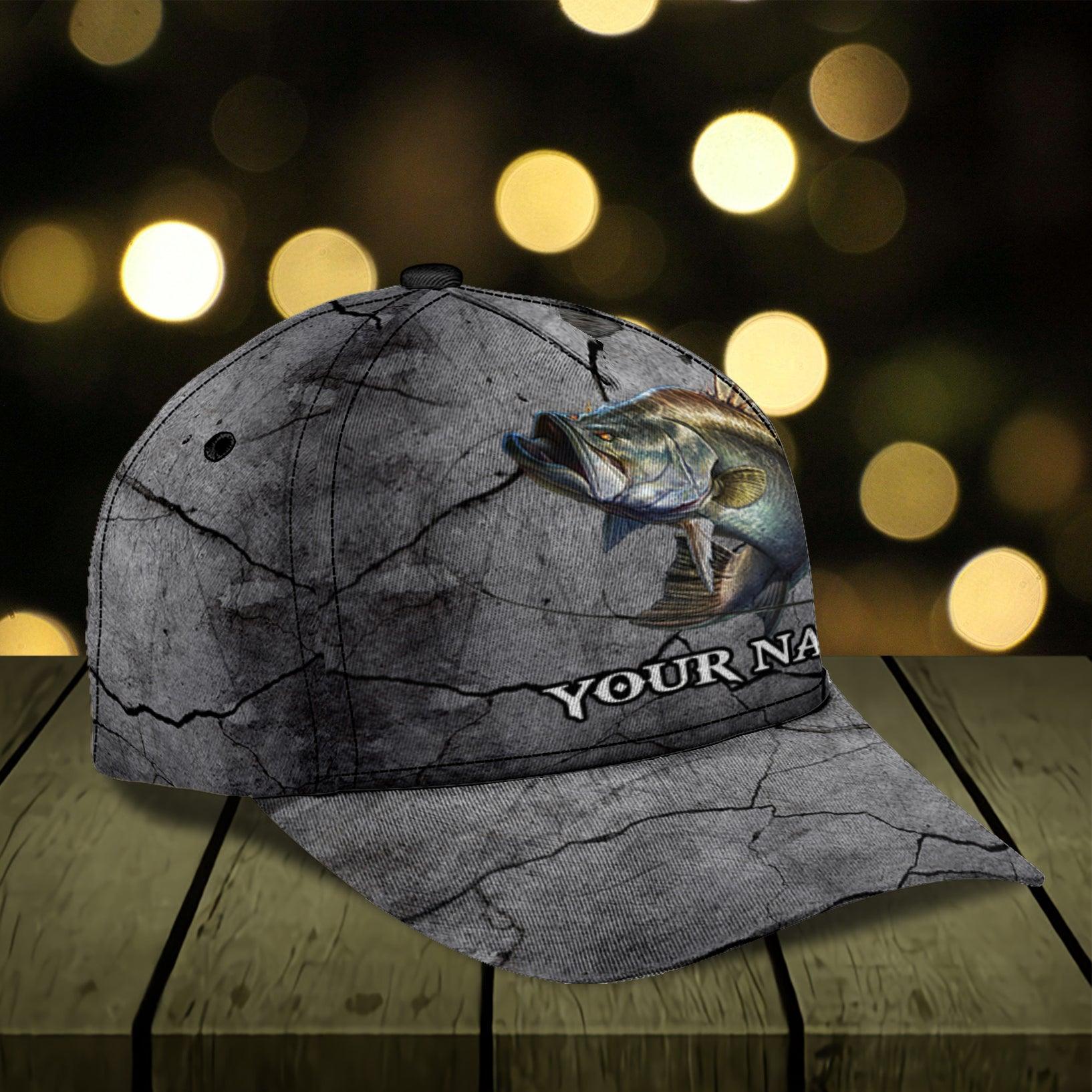 Fishing Personalized Classic Cap, Personalized Gift for Fishing Lovers Trucker Hats Custom Hats Gifts For Men & Women