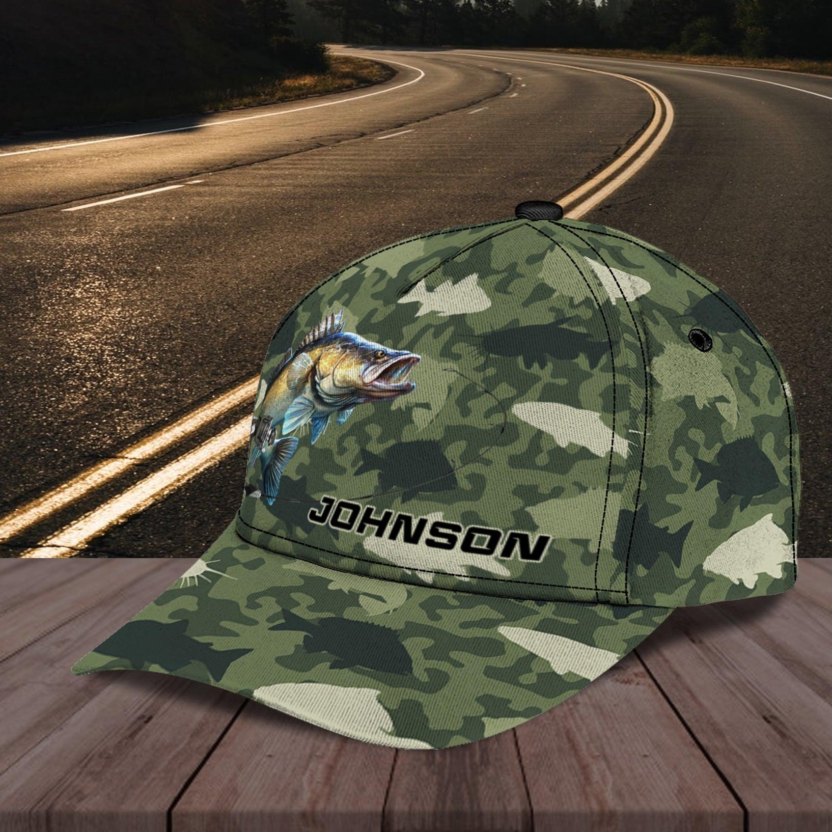 Fishing Personalized Classic Cap, Personalized Gift for Fishing Lovers Trucker Hats Custom Hats Gifts For Men & Women