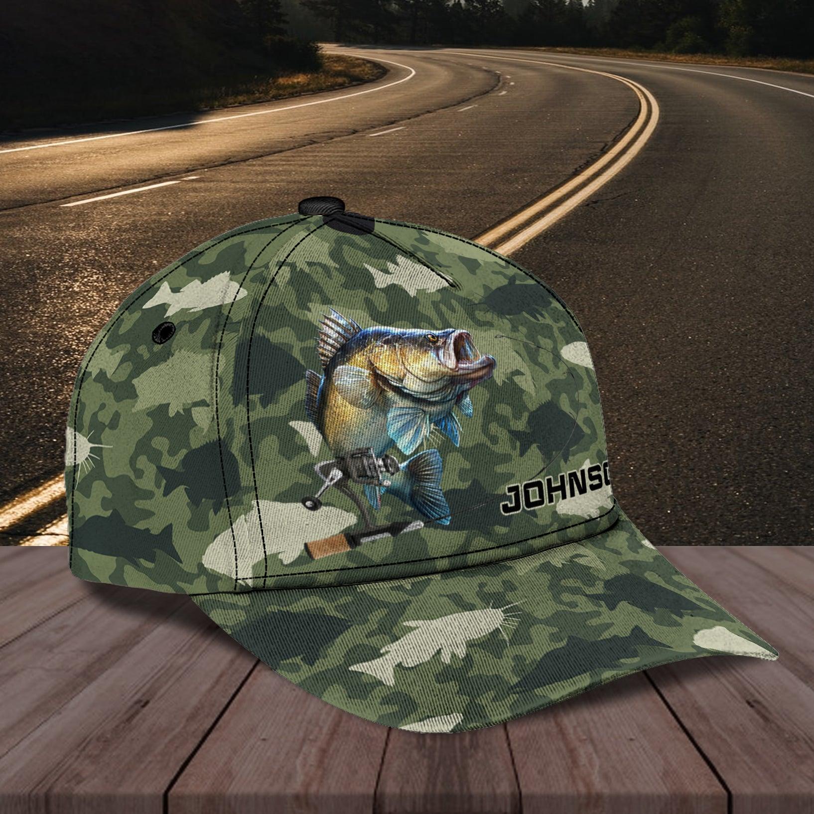 Fishing Personalized Classic Cap, Personalized Gift for Fishing Lovers Trucker Hats Custom Hats Gifts For Men & Women