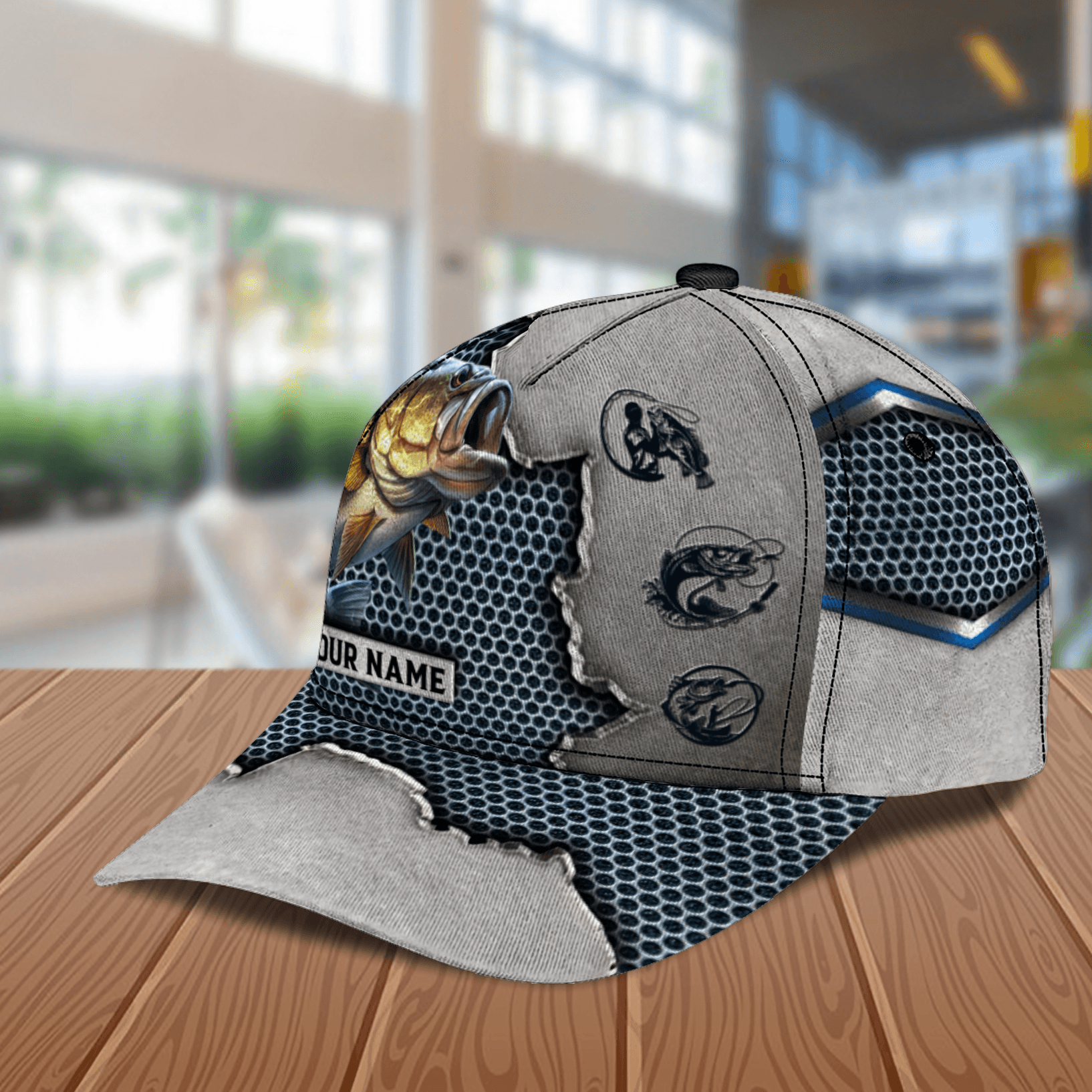 Fishing Personalized Classic Cap, Personalized Gift for Fishing Lovers Trucker Hats Custom Hats Gifts For Men & Women