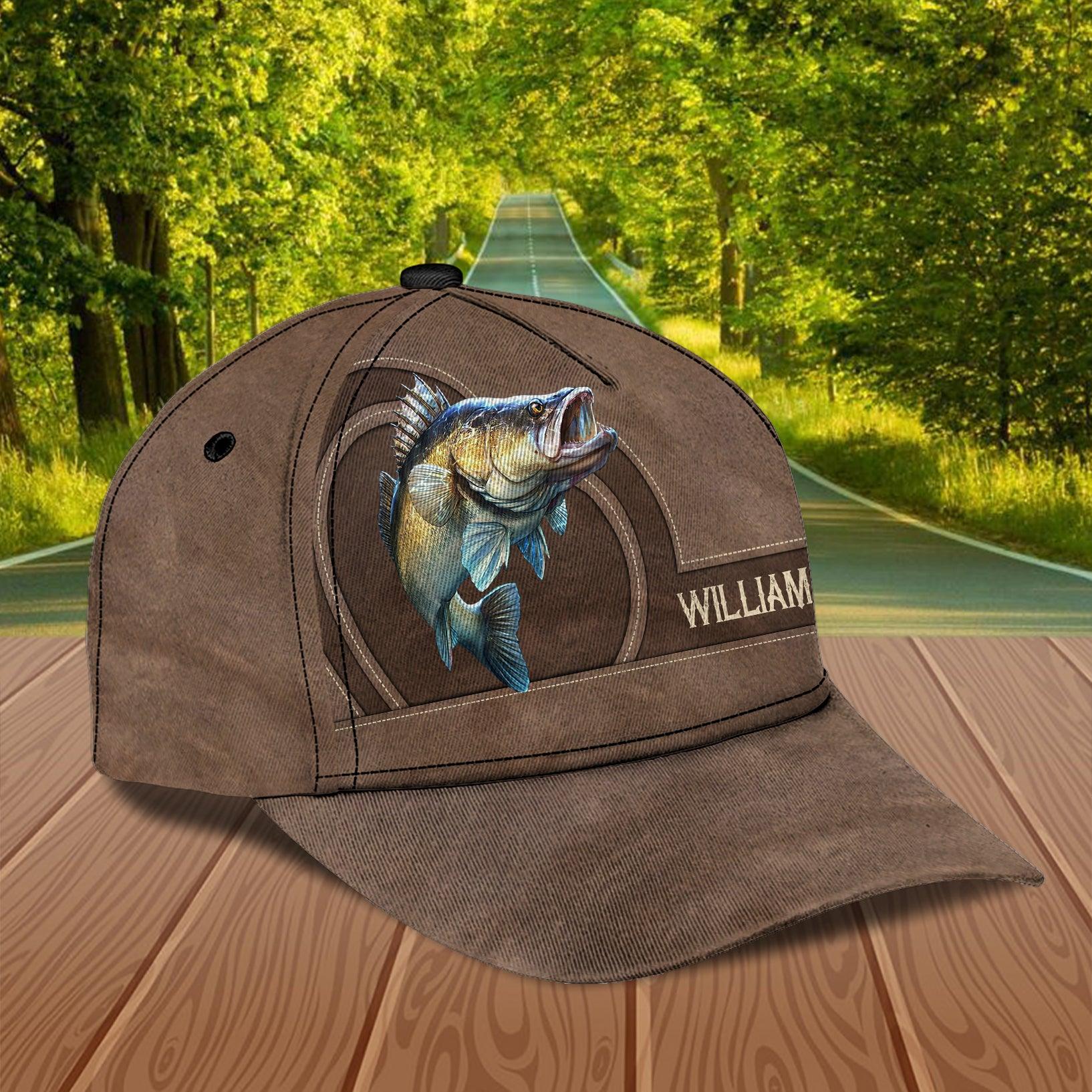 Fishing Personalized Classic Cap, Personalized Gift for Fishing Lovers Trucker Hats Custom Hats Gifts For Men & Women