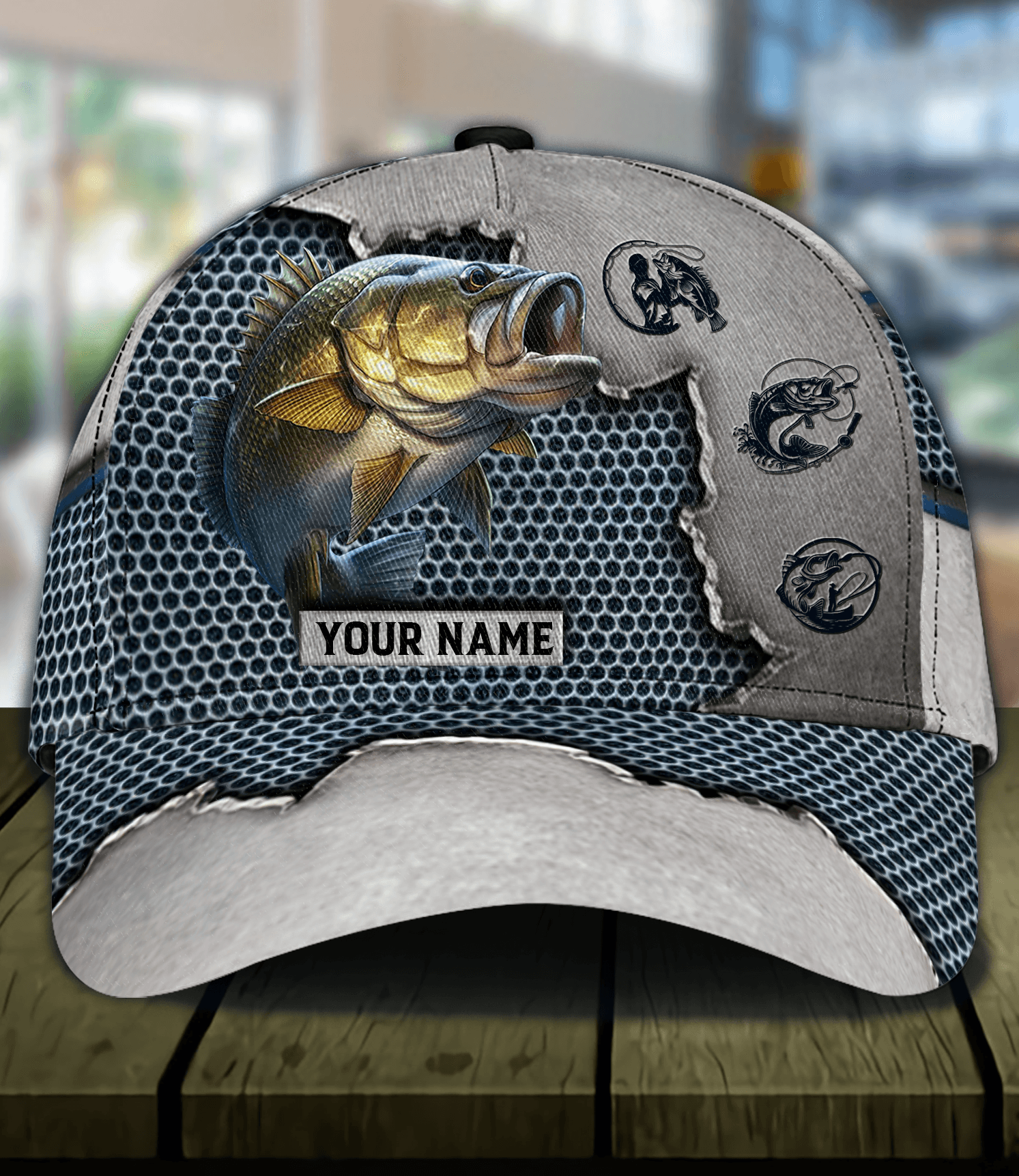 Fishing Personalized Classic Cap, Personalized Gift for Fishing Lovers Trucker Hats Custom Hats Gifts For Men & Women