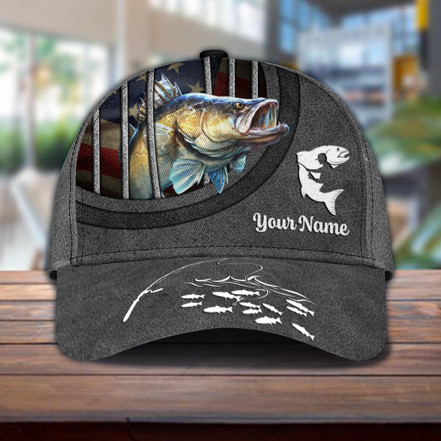 Fishing Personalized Classic Cap, Personalized Gift for Fishing Lovers Trucker Hats Custom Hats Gifts For Men & Women