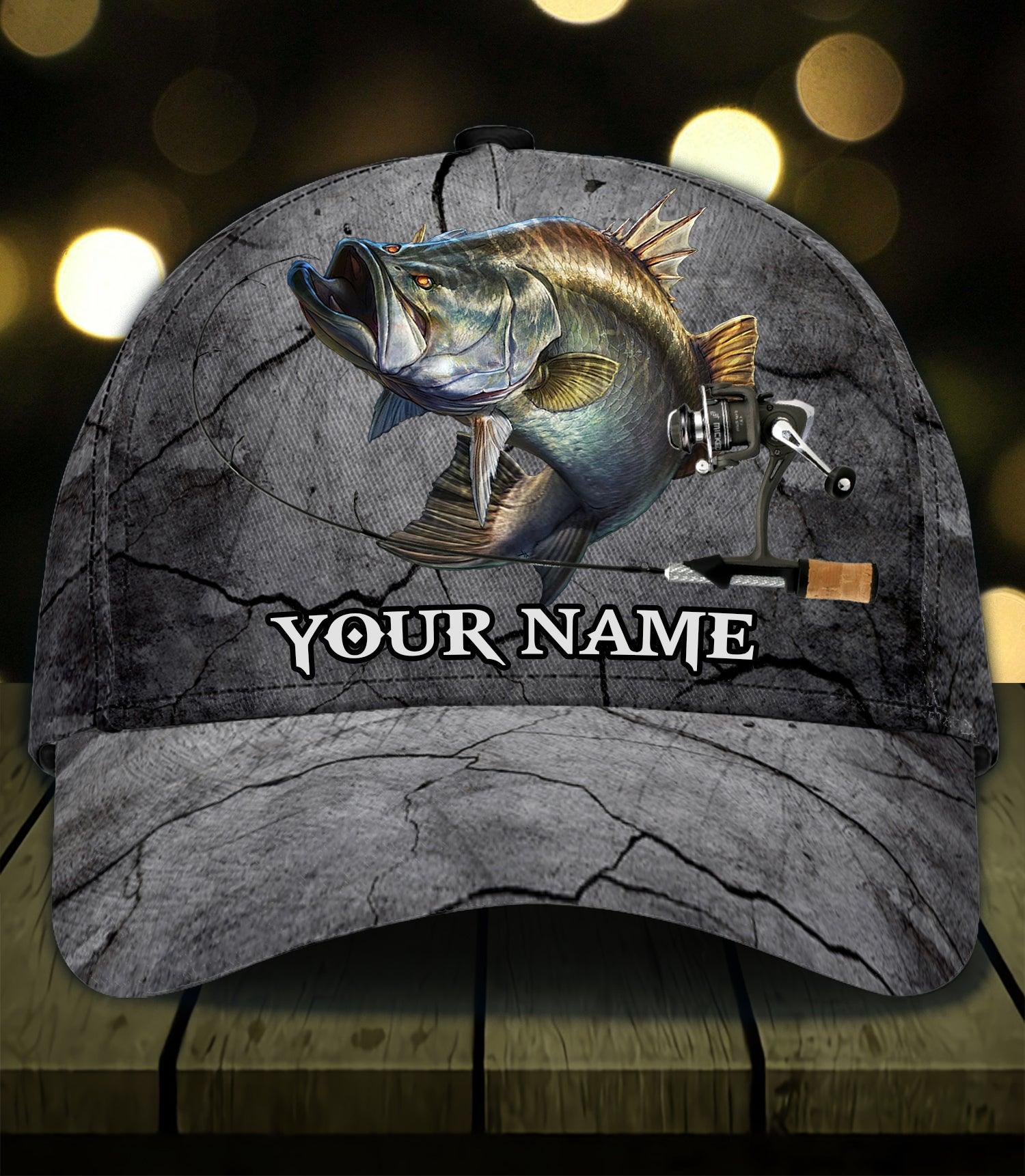 Fishing Personalized Classic Cap, Personalized Gift for Fishing Lovers Trucker Hats Custom Hats Gifts For Men & Women